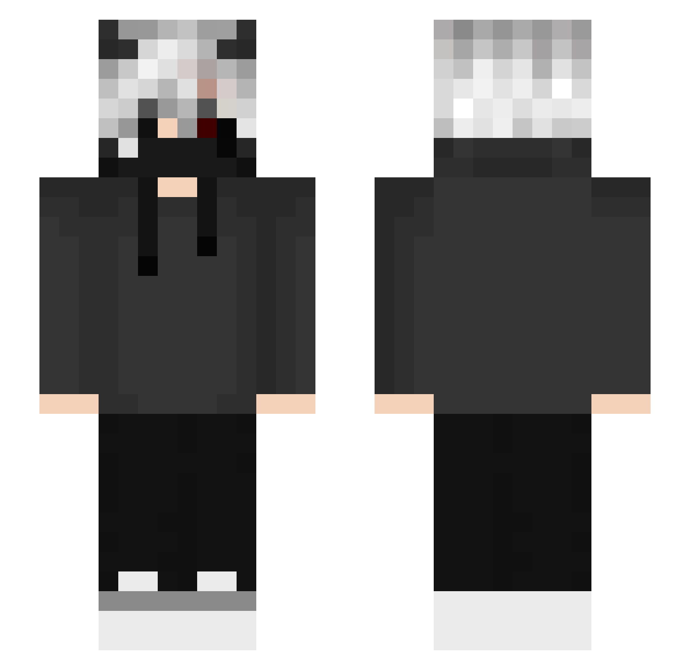 Synberg Minecraft skin, front and back view