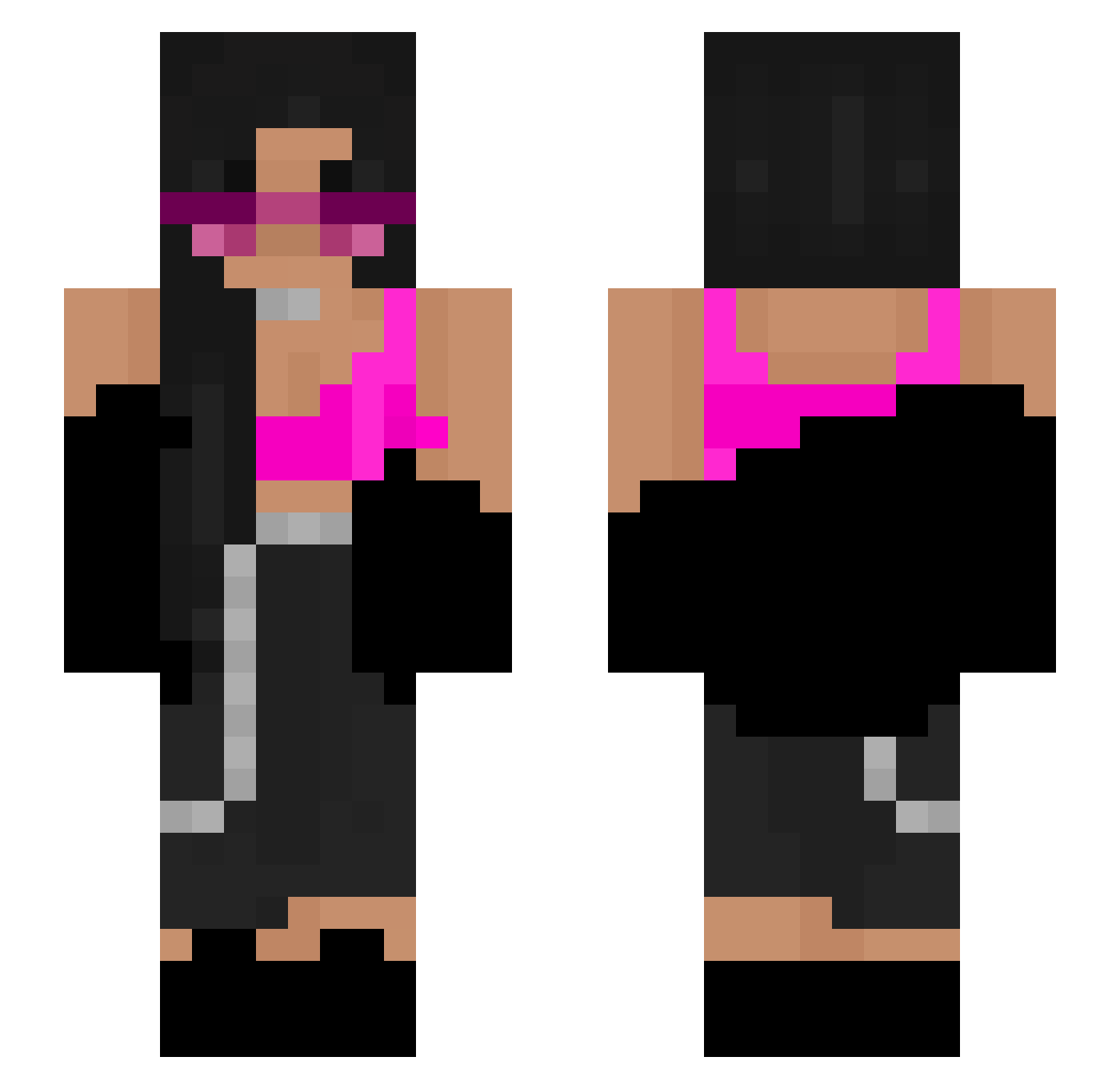 lotiee Minecraft skin, front and back view