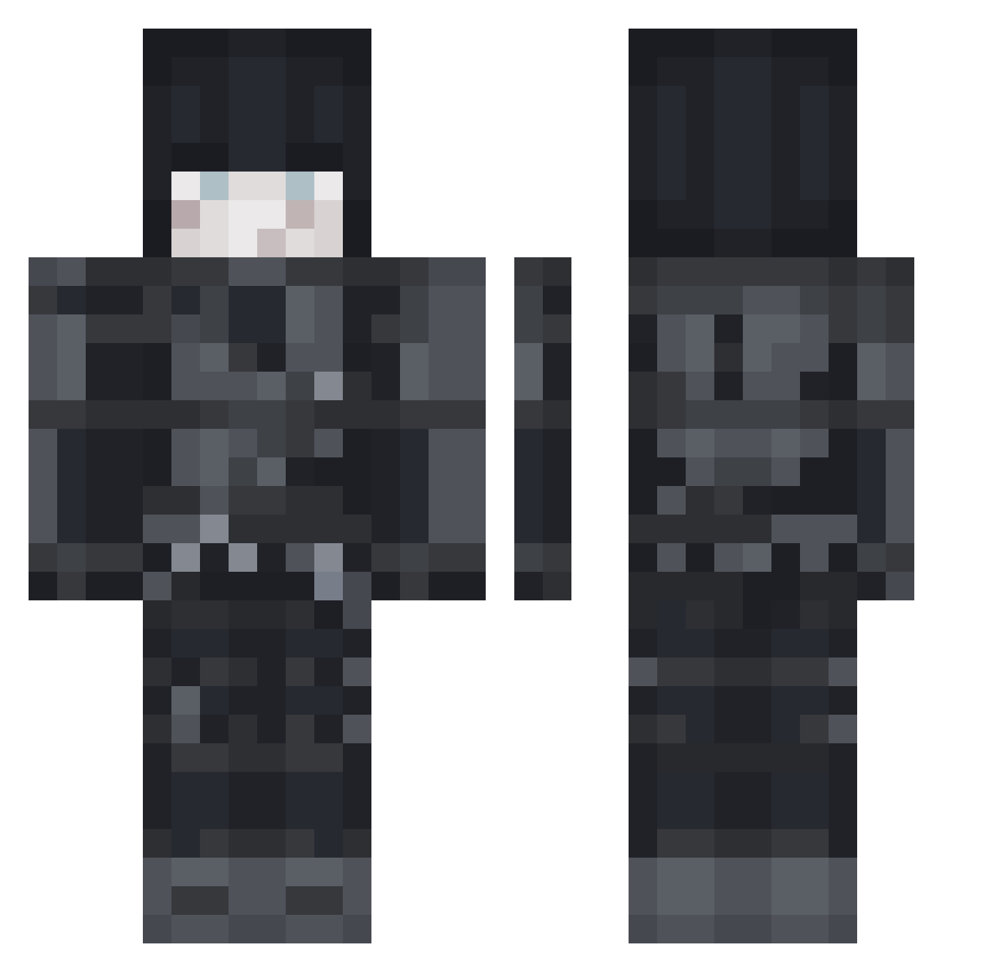 BLA2ED123 Minecraft skin, front and back view