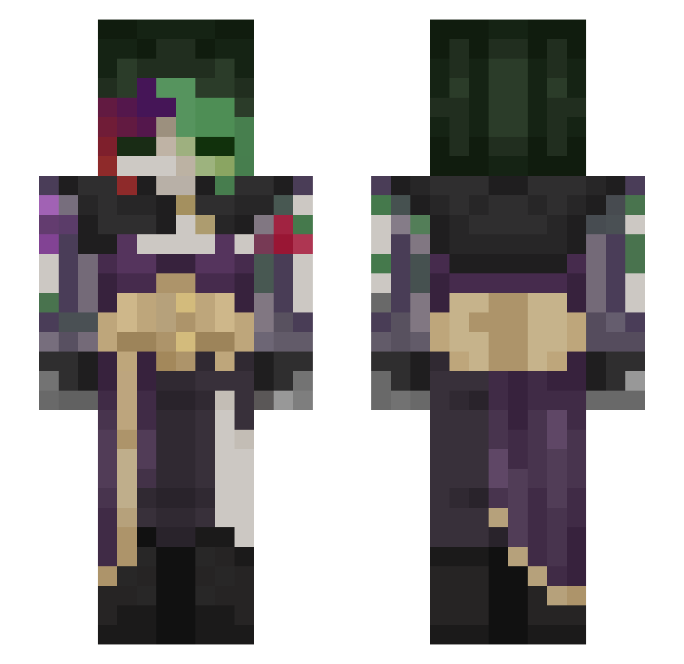 abl4zingcomet Minecraft skin, front and back view