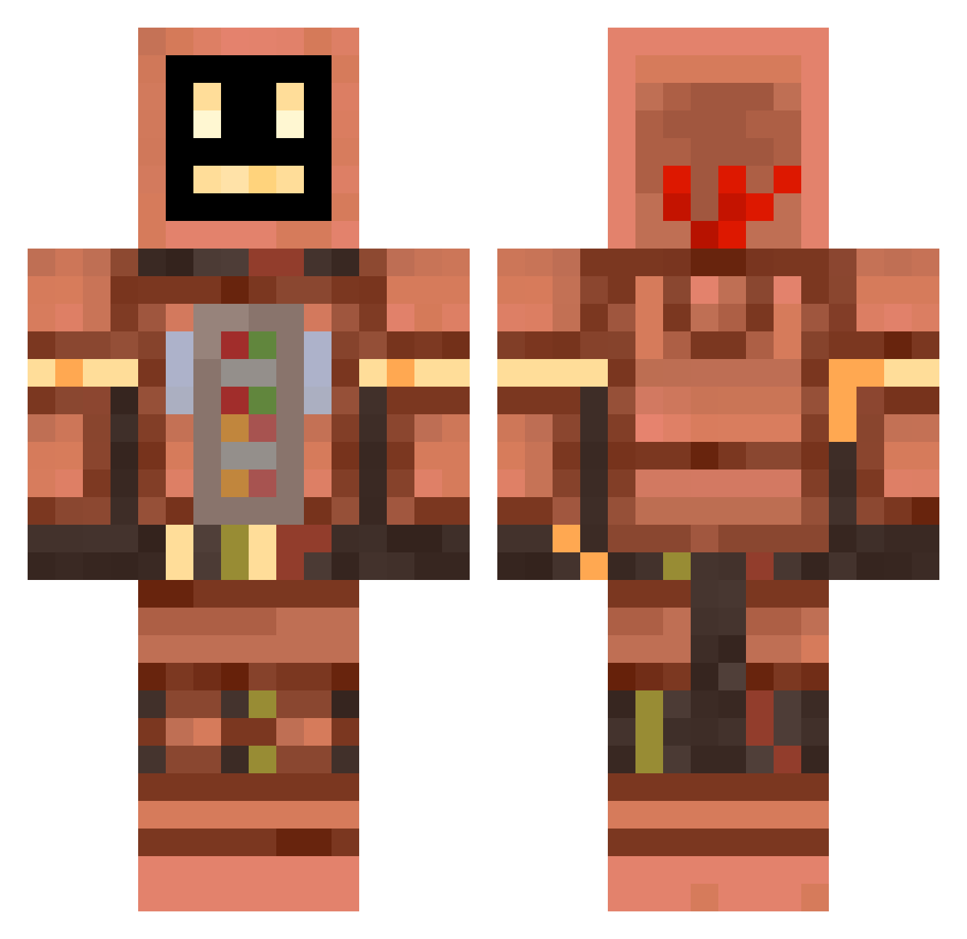 MK_DrawsComics Minecraft skin, front and back view