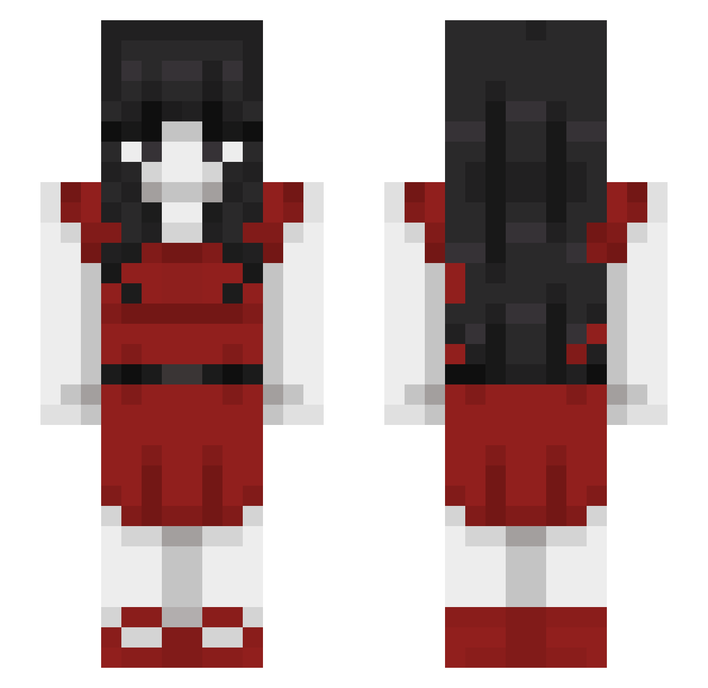 Cem3tery Minecraft skin, front and back view