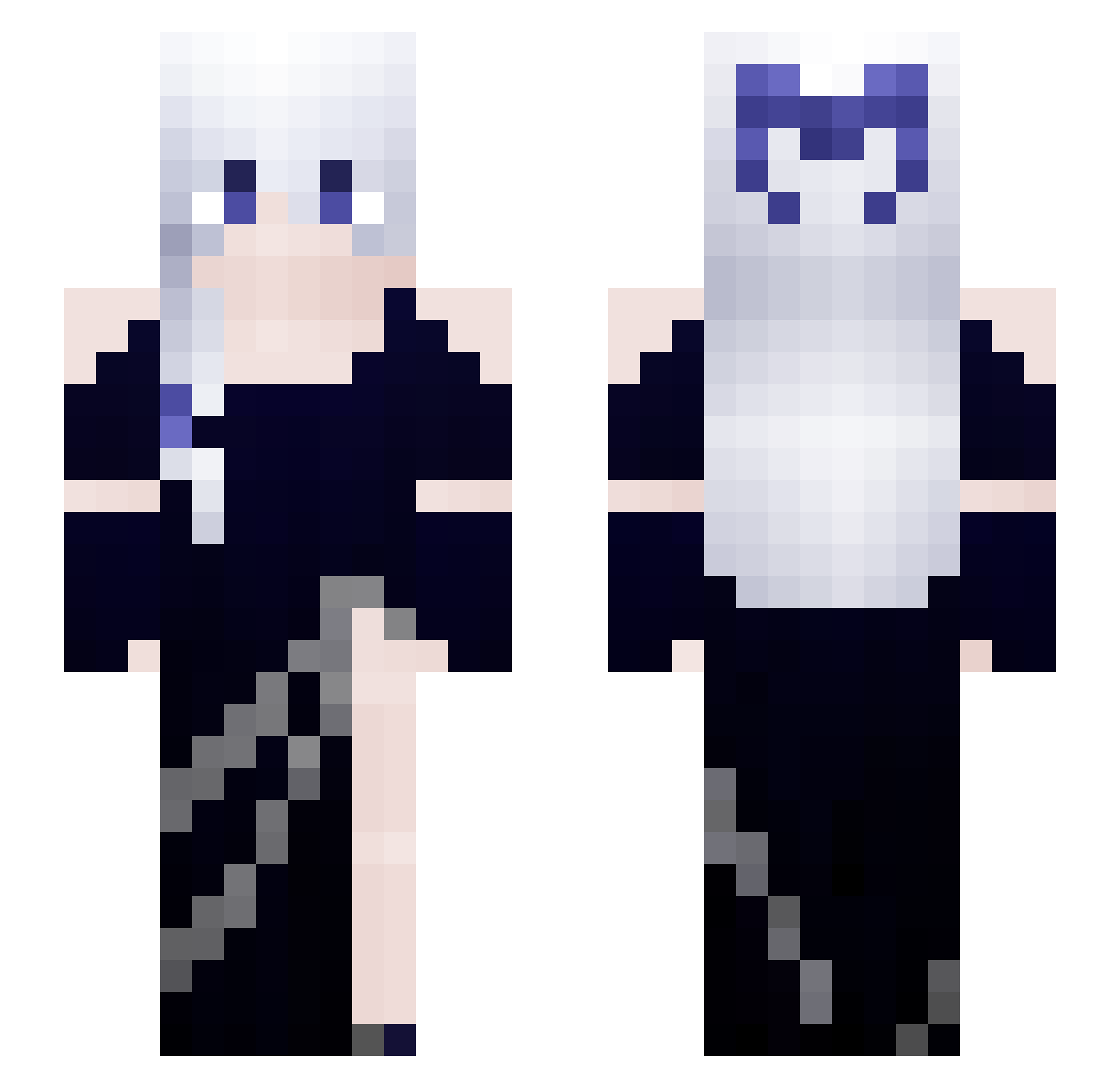 Uniamoni Minecraft skin, front and back view