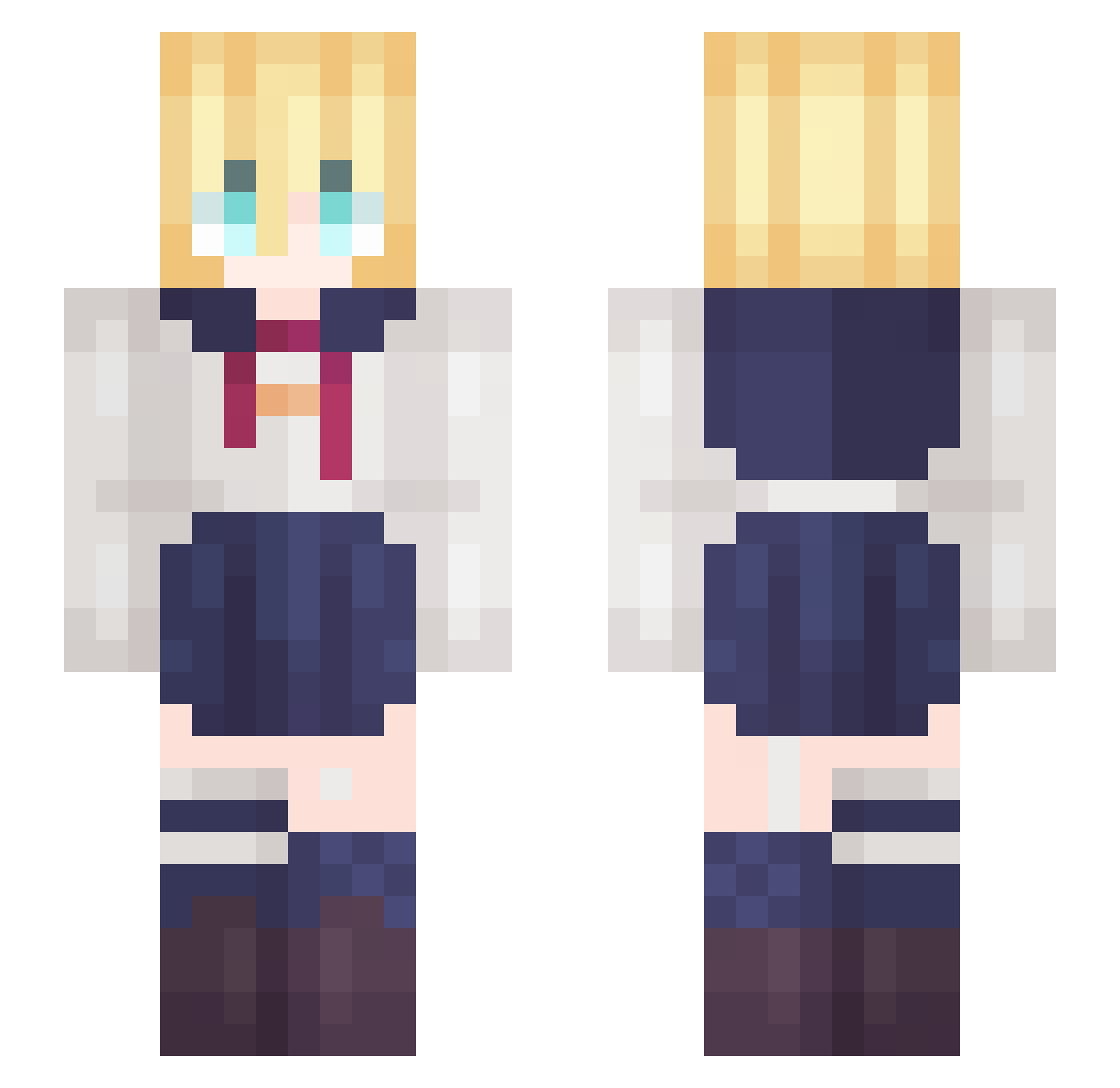 CocaCoola Minecraft skin, front and back view