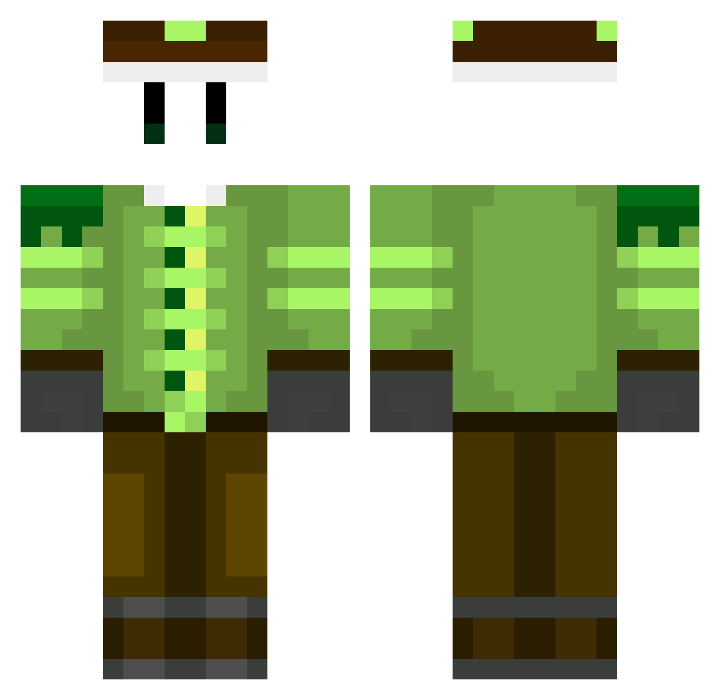 MinasTrekWars Minecraft skin, front and back view