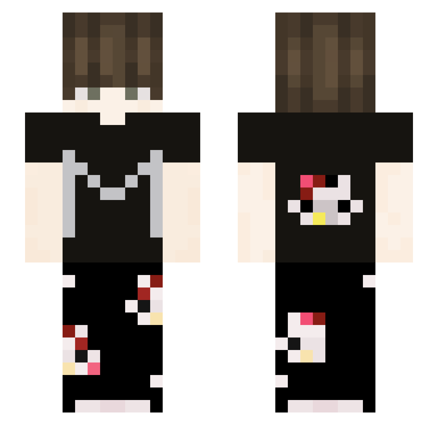 Stxrm838 Minecraft skin, front and back view