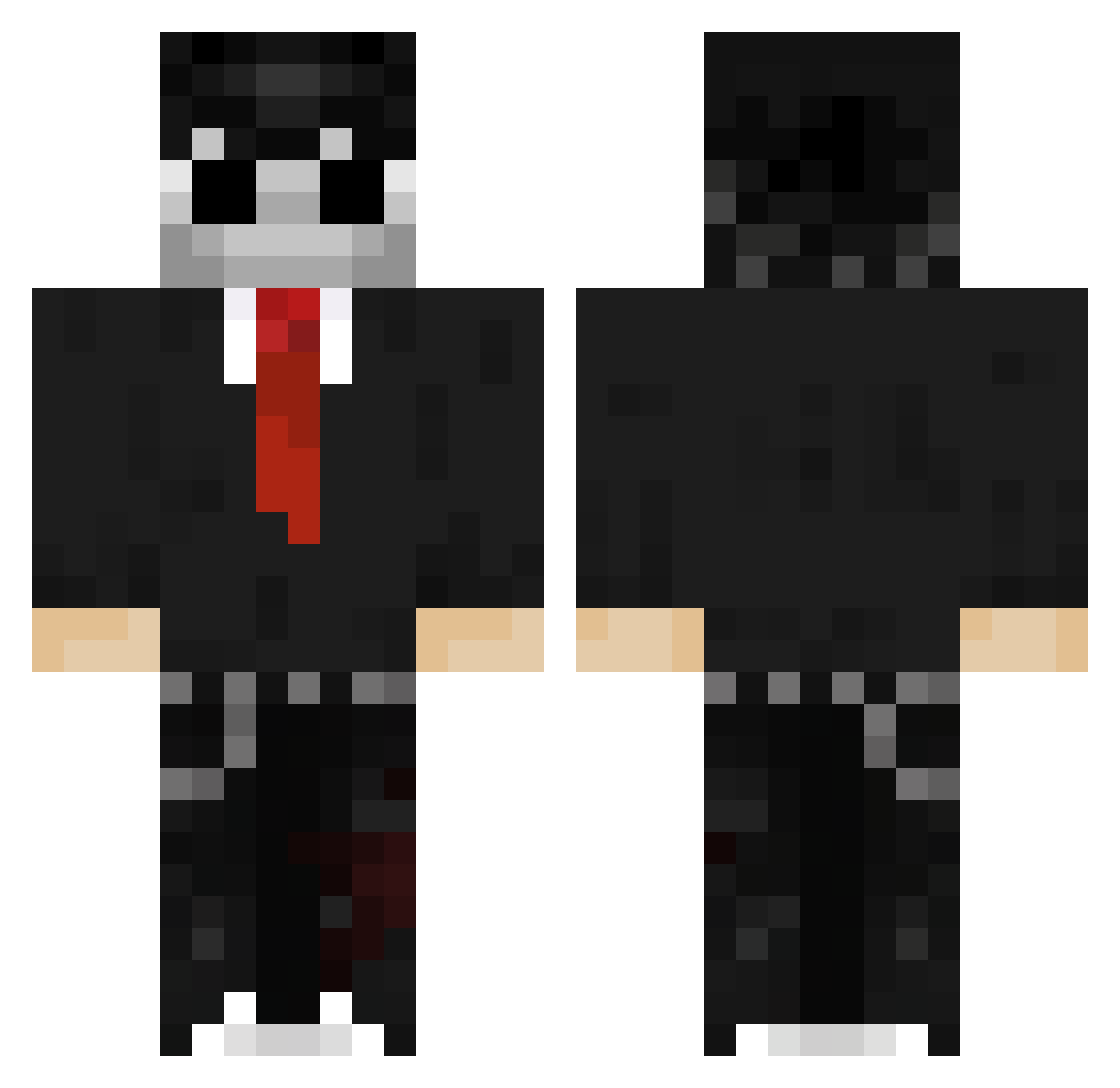 yppx_ Minecraft skin, front and back view
