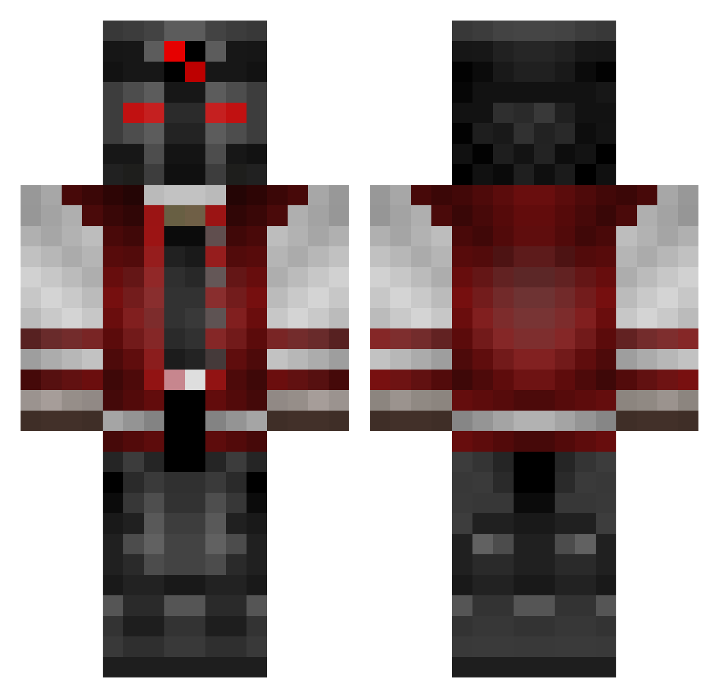 Play_ecapS Minecraft skin, front and back view