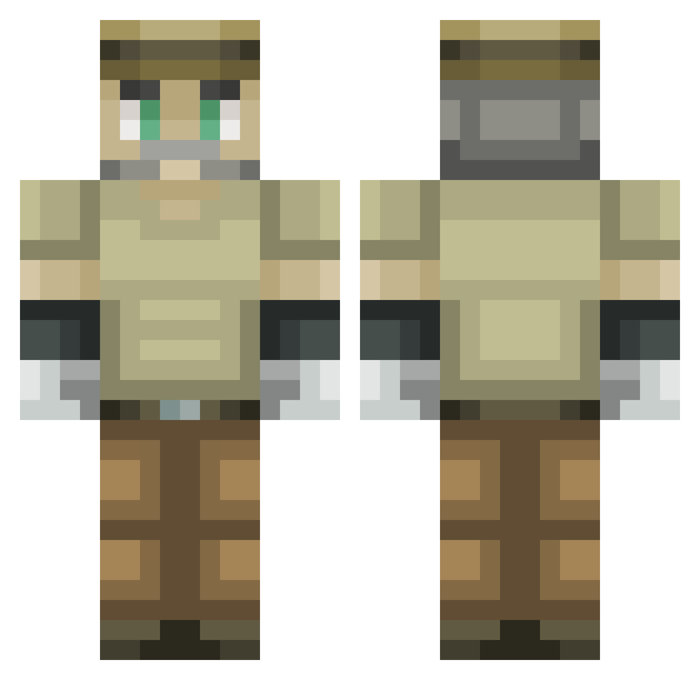 BlueEyeDragon15 Minecraft skin, front and back view