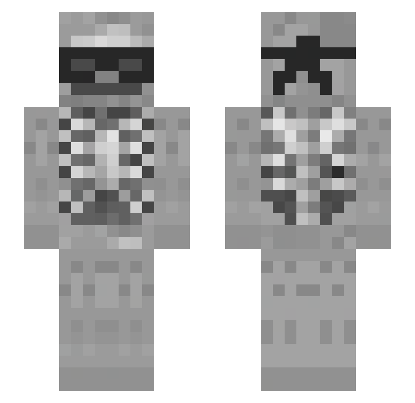 stealthycoke Minecraft skin, front and back view
