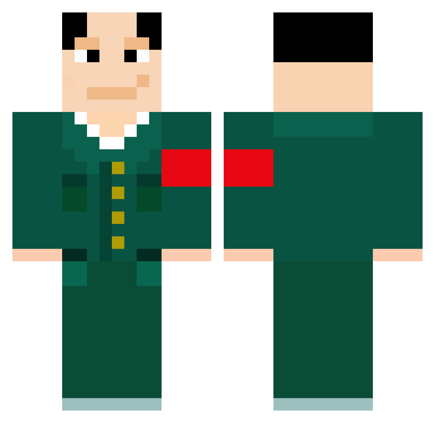 ImFortniteBOT72 Minecraft skin, front and back view