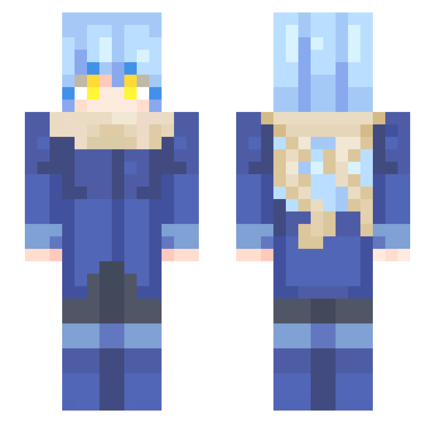Turtle3018 Minecraft skin, front and back view