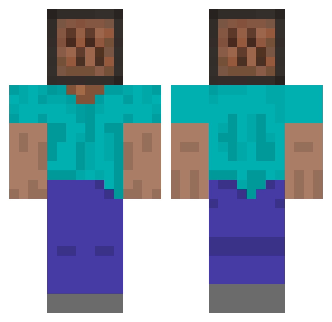skyguy234 Minecraft skin, front and back view