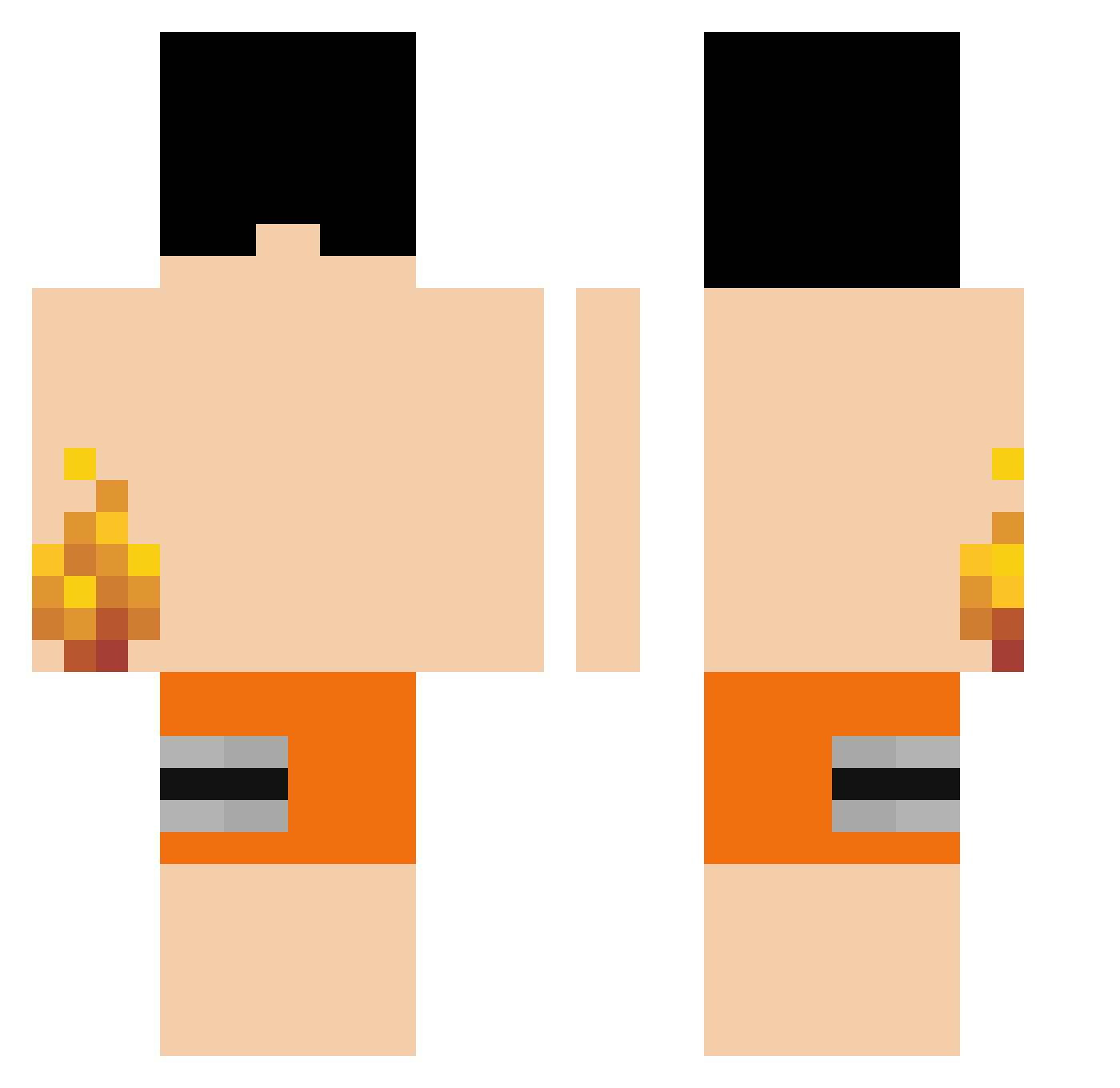 _DanteeJP Minecraft skin, front and back view