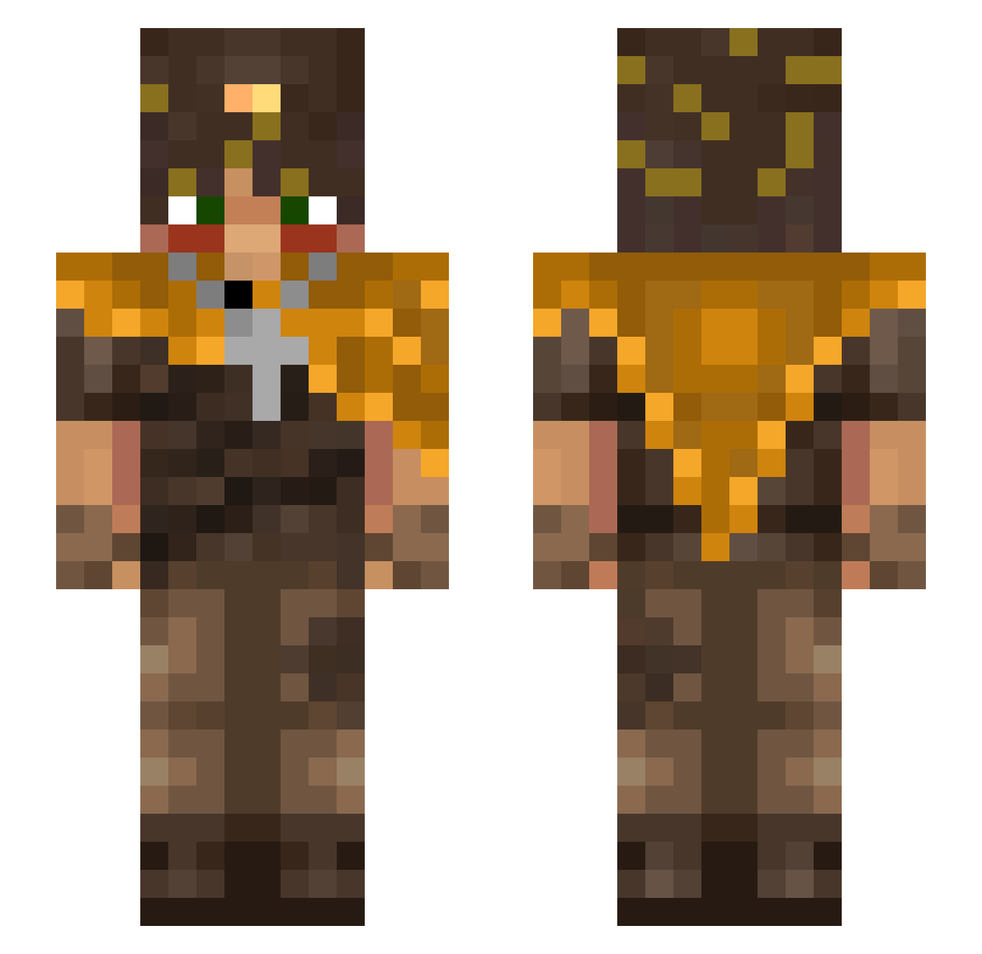 MirkoH501 Minecraft skin, front and back view