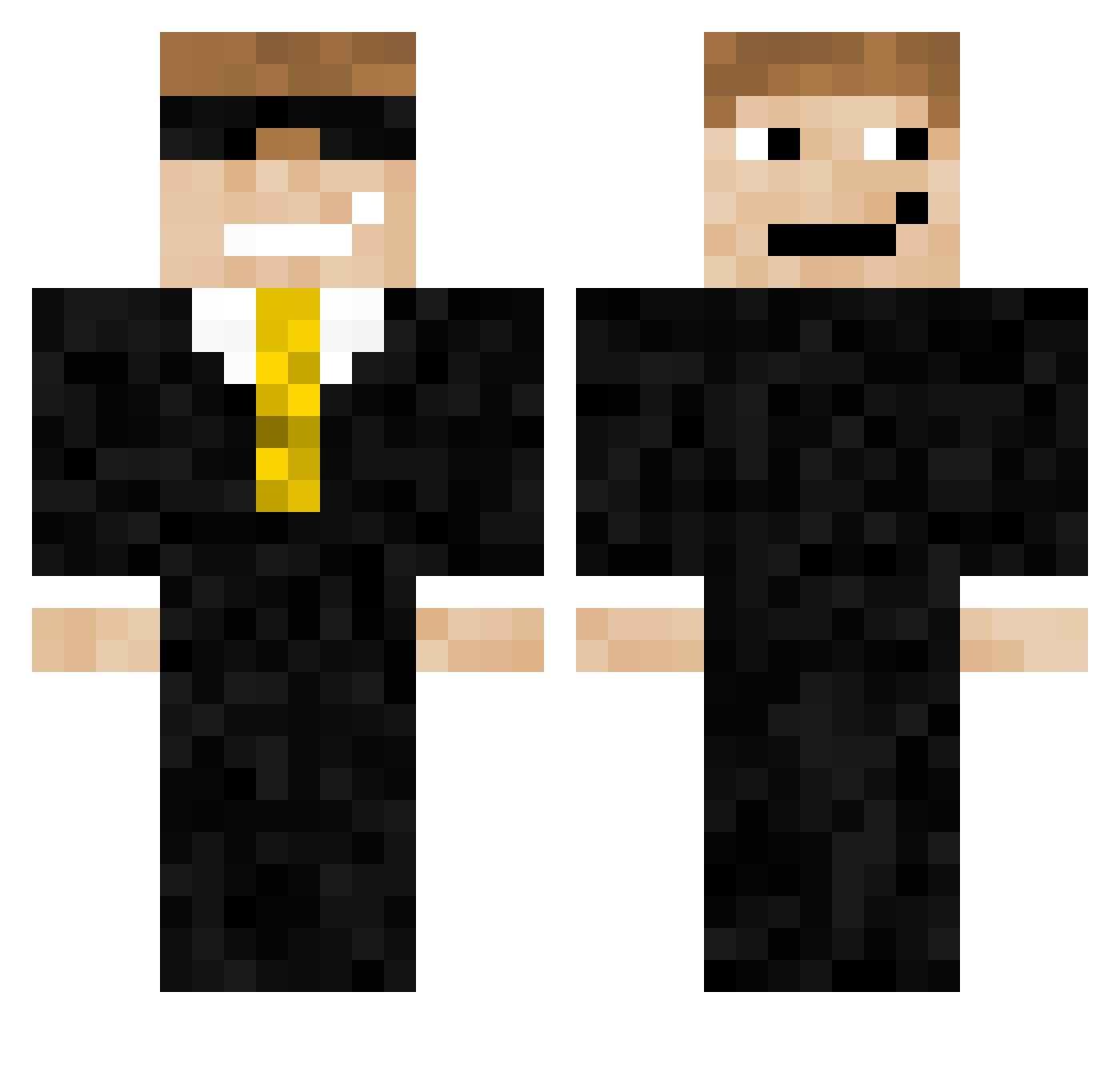 ShadowNinja5556 Minecraft skin, front and back view