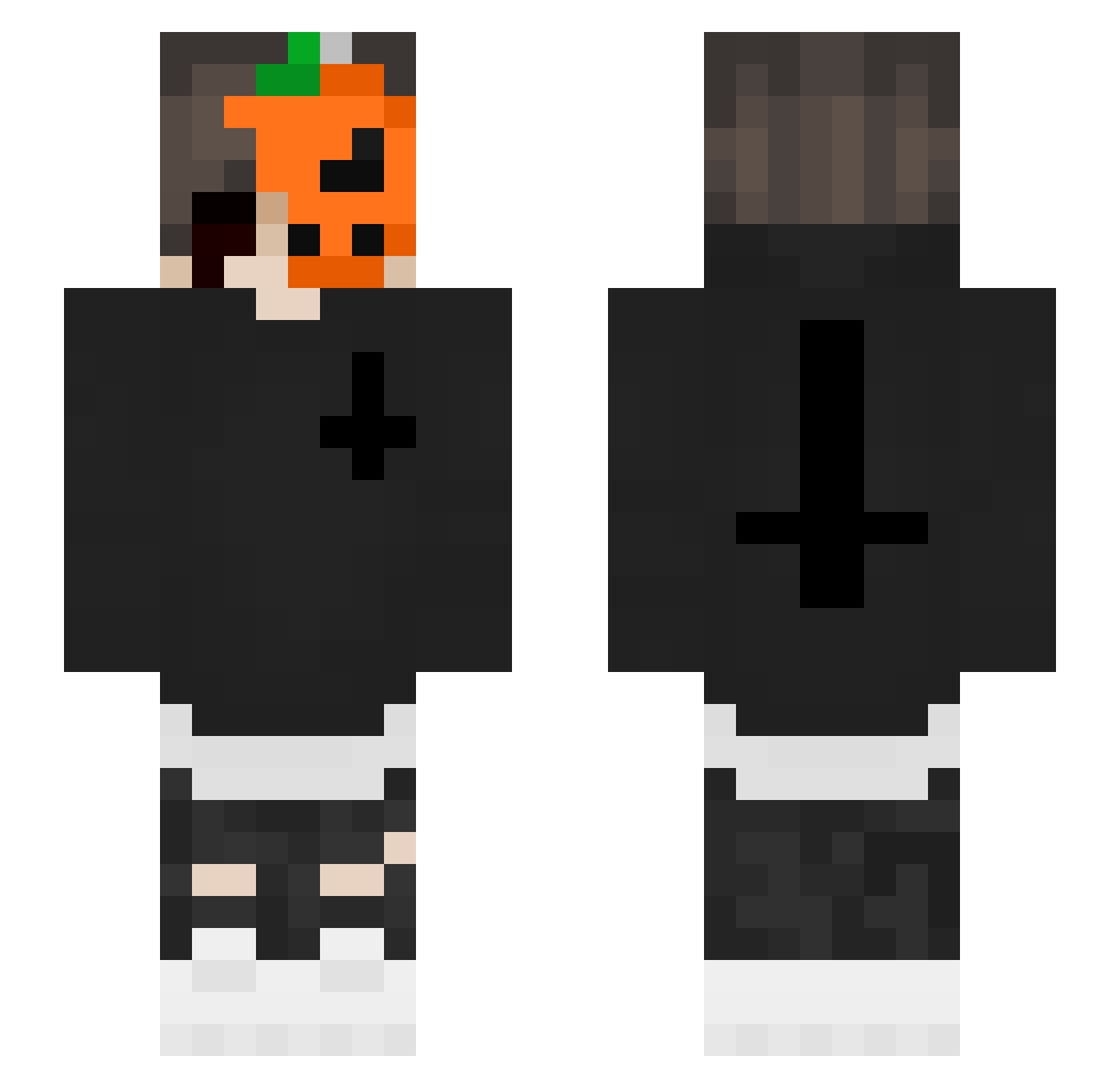 Confidency Minecraft skin, front and back view