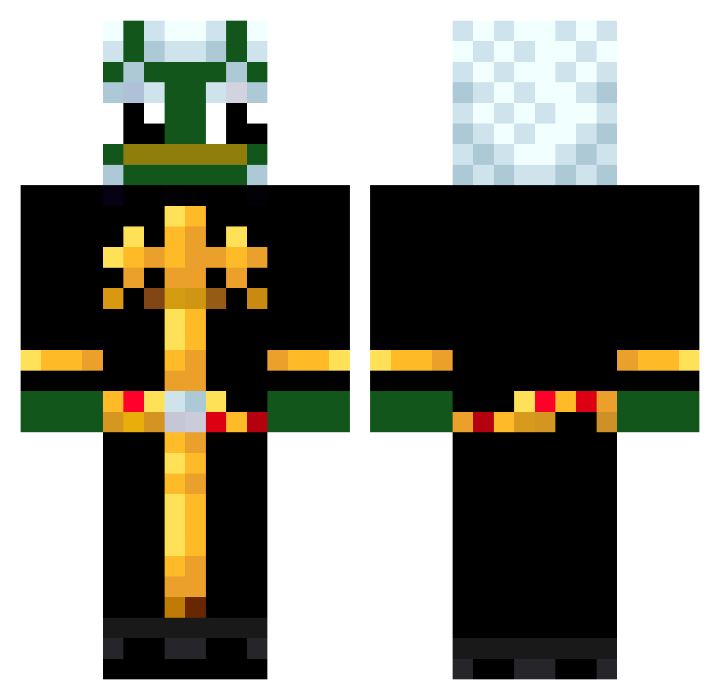 aketso_ Minecraft skin, front and back view