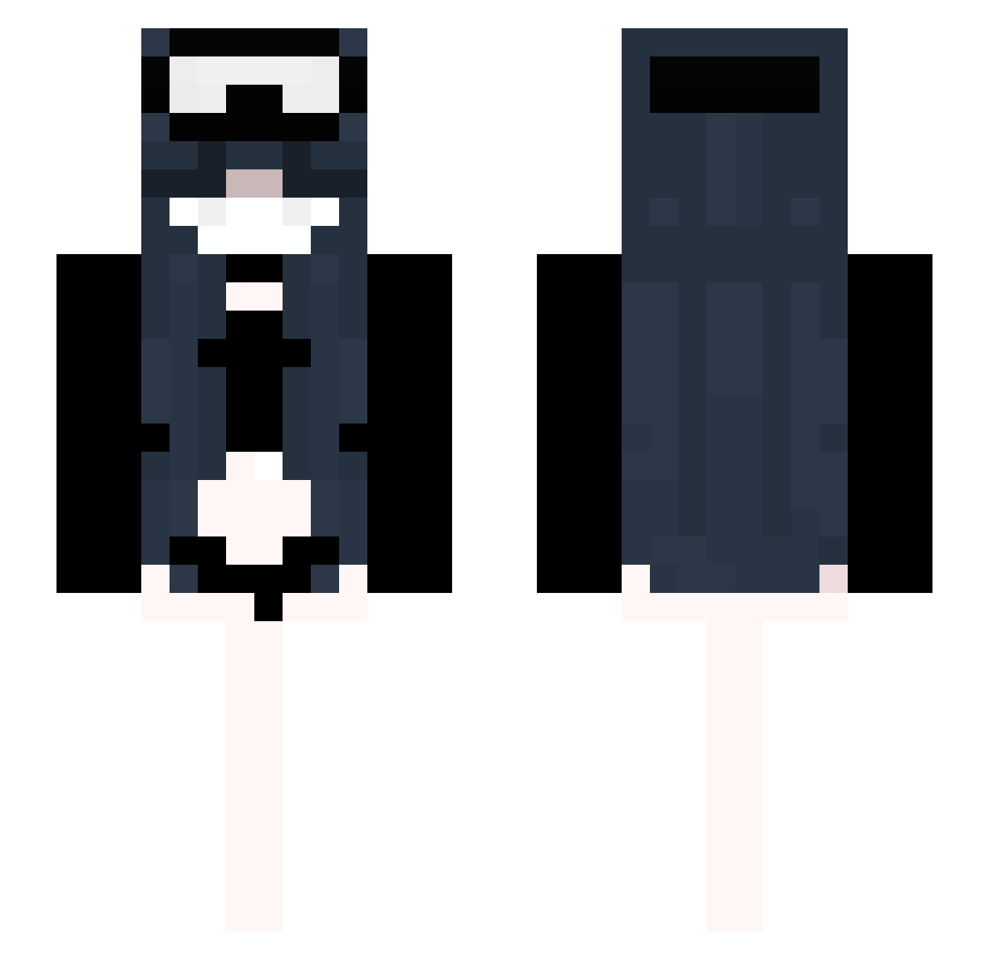 FemboyOwner Minecraft skin, front and back view