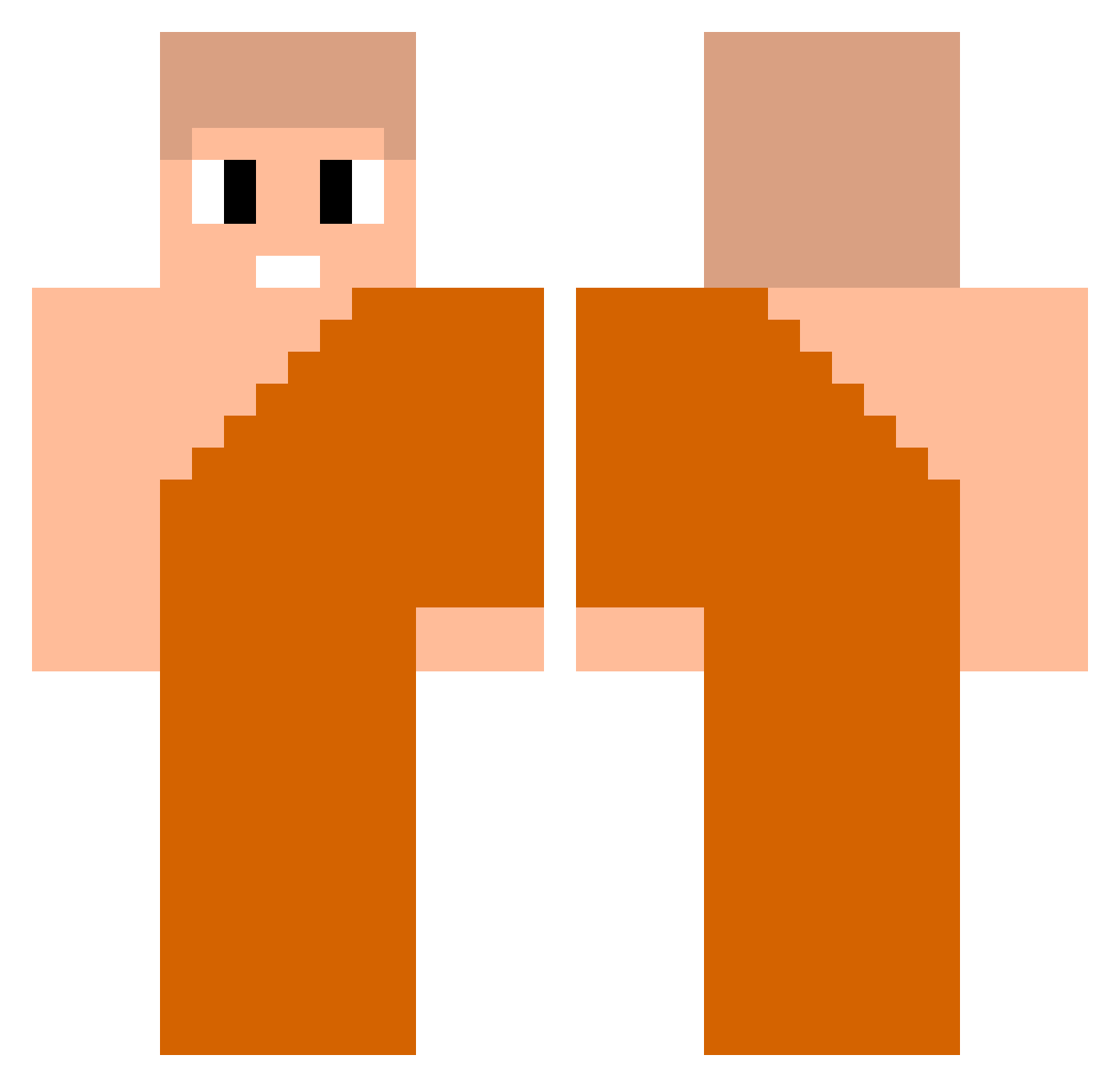 Bammz Minecraft skin, front and back view