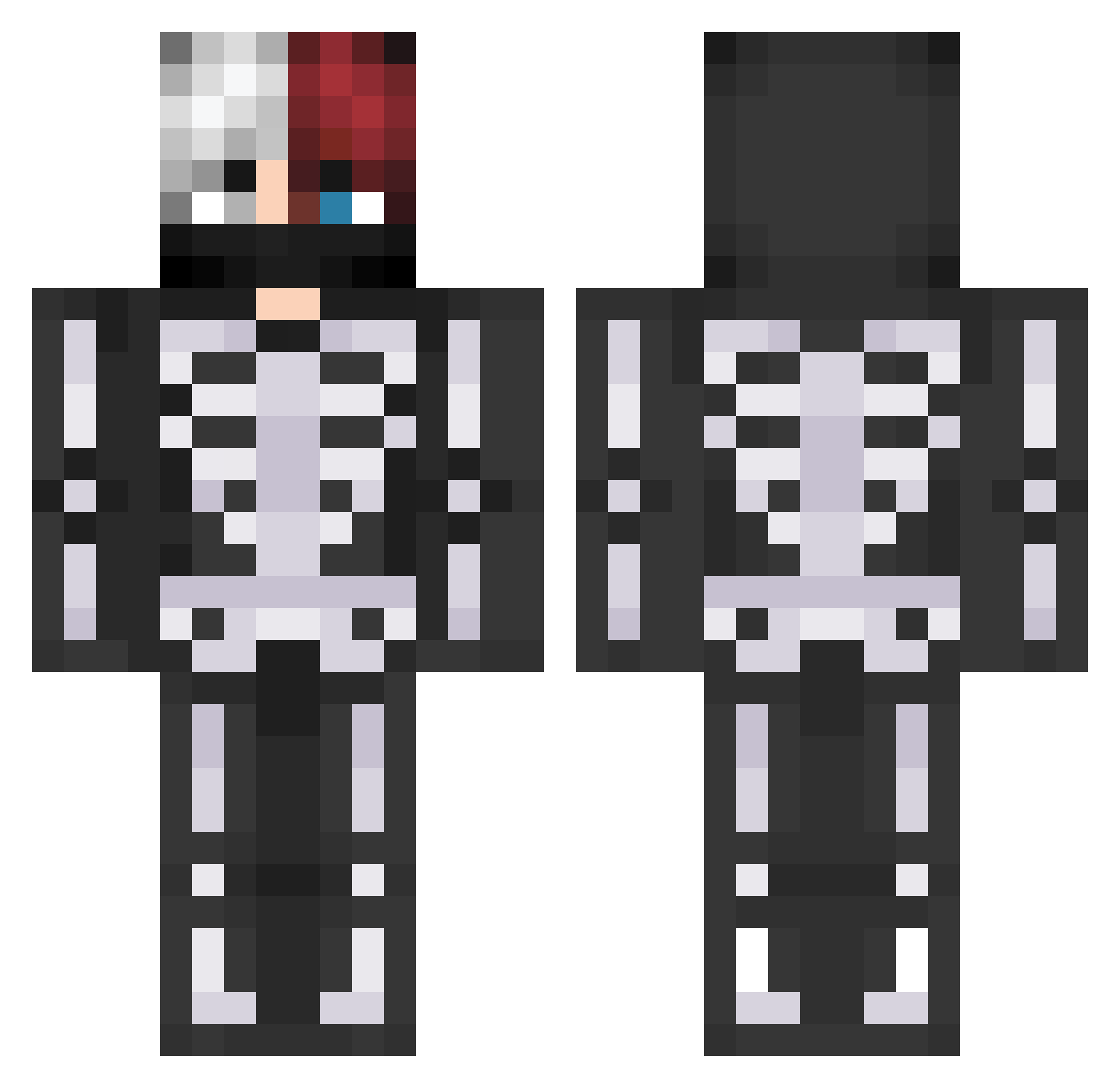 SonGohanKun Minecraft skin, front and back view