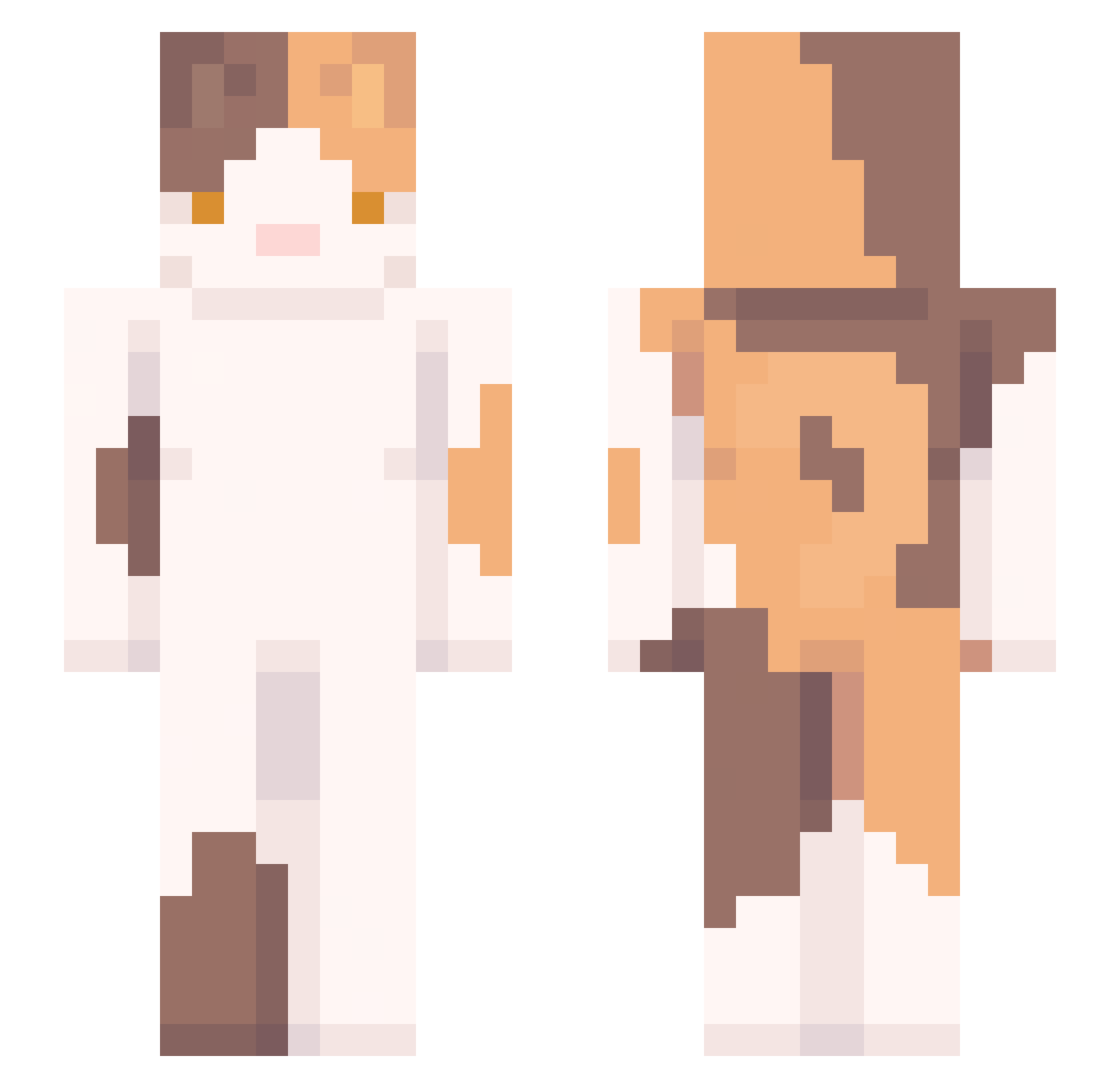 prestor Minecraft skin, front and back view