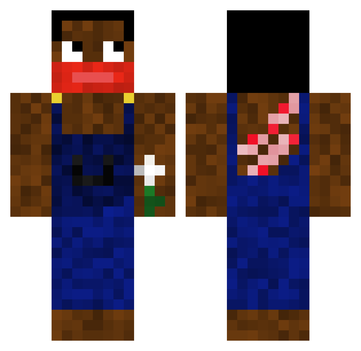 CoachCanneth Minecraft skin, front and back view