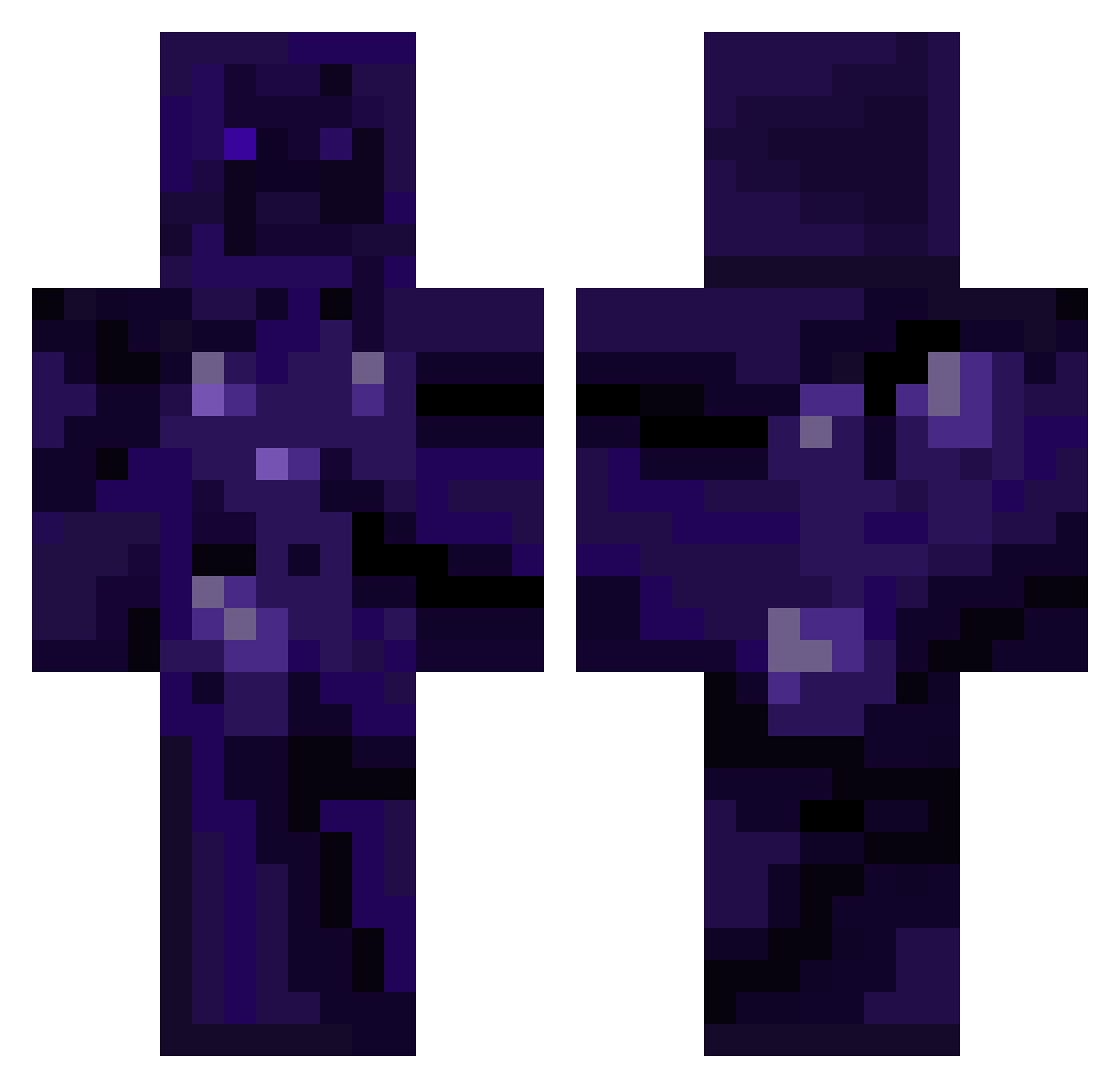 pugkin10 Minecraft skin, front and back view