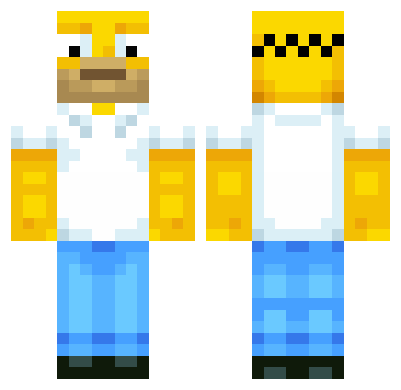 ILoveEating Minecraft skin, front and back view