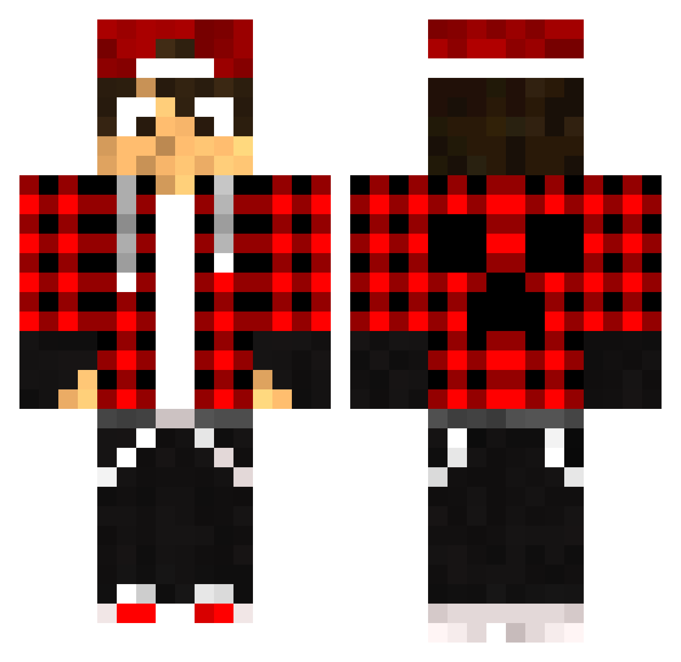 xTomminatoRx Minecraft skin, front and back view
