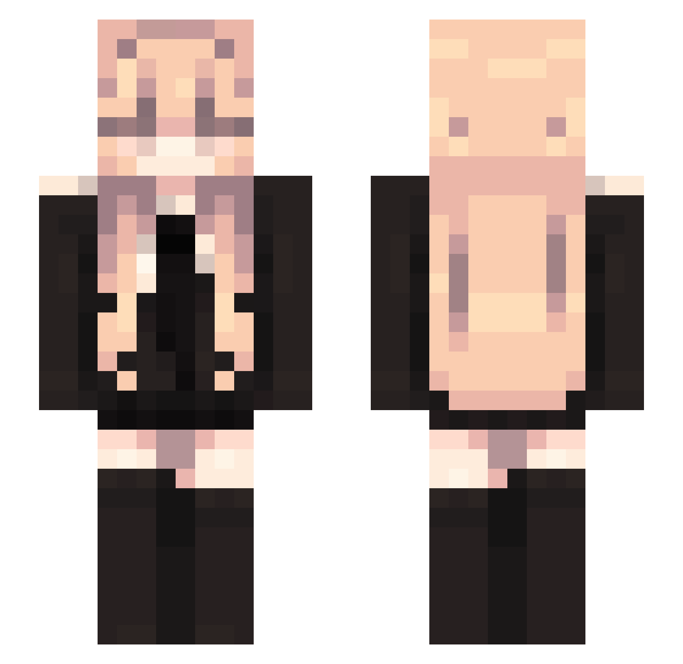 siaelise Minecraft skin, front and back view