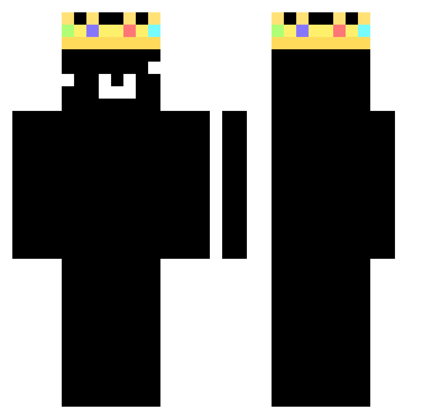 LuckyM4xer Minecraft skin, front and back view