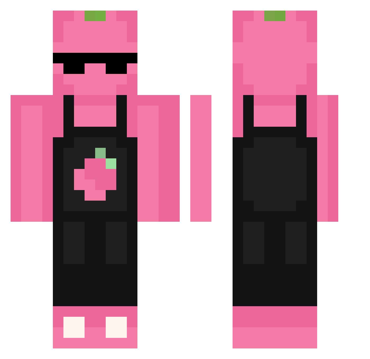 CannoliGod Minecraft skin, front and back view