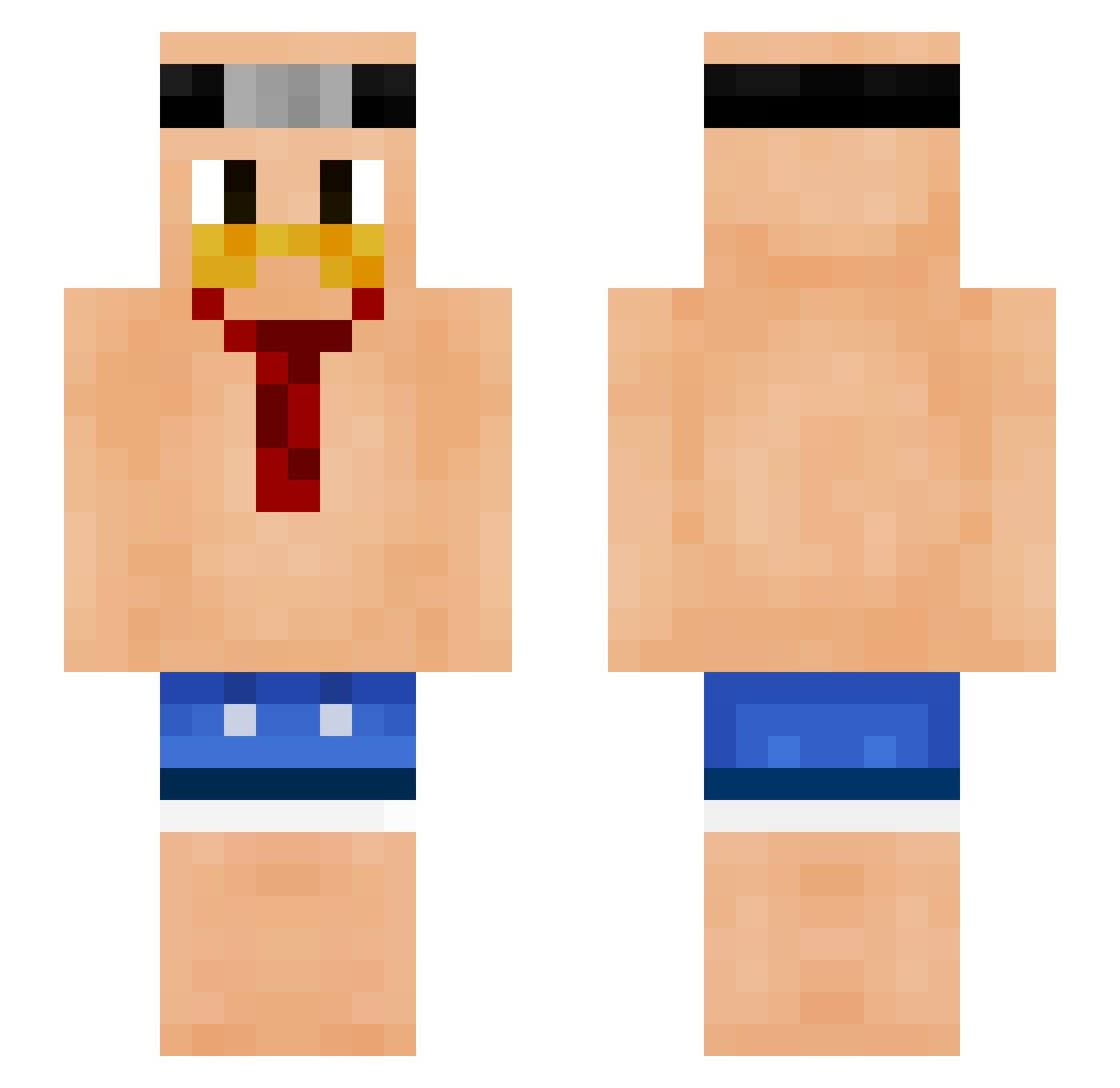 Georgette Minecraft skin, front and back view