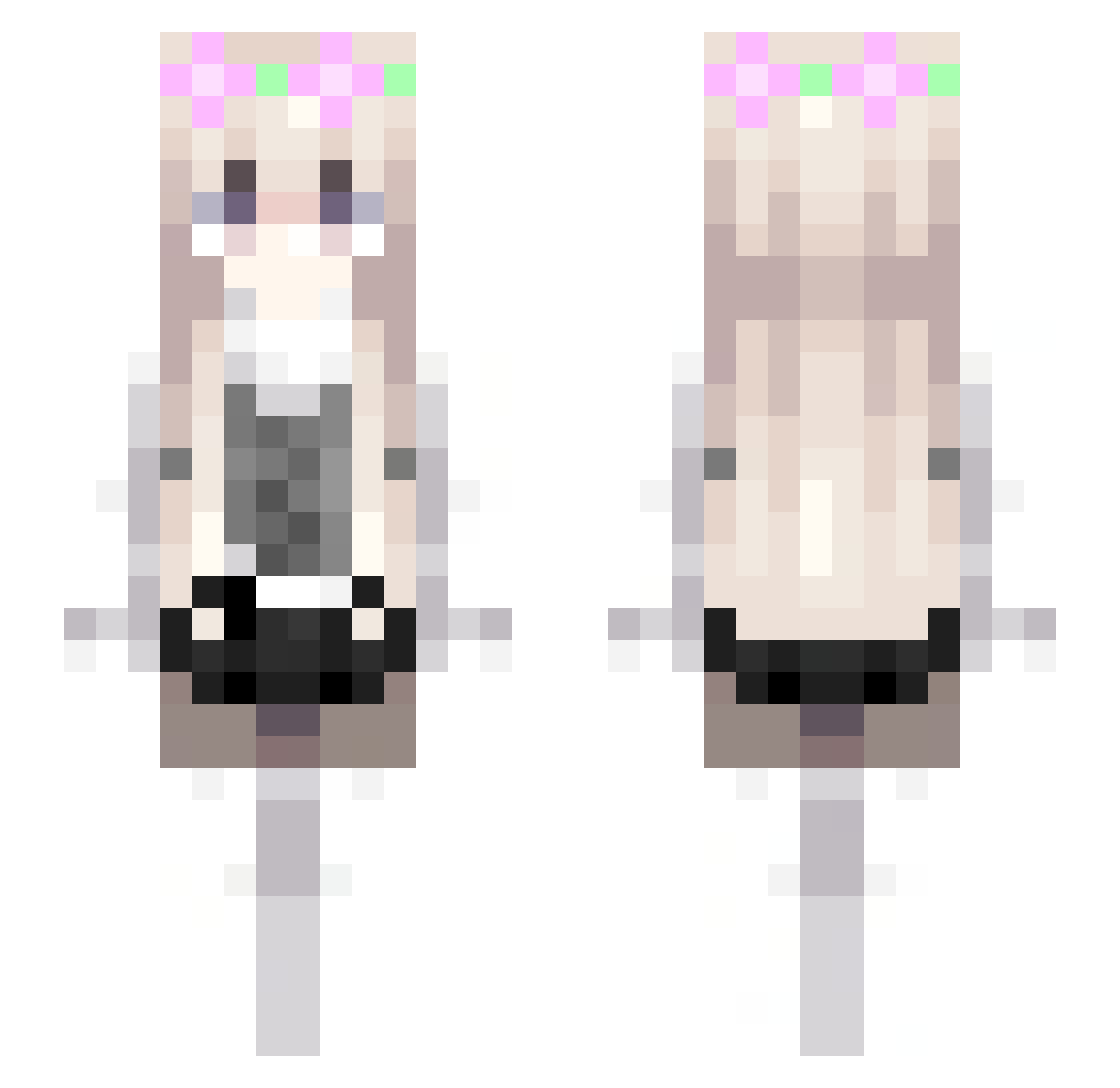 canberra9 Minecraft skin, front and back view