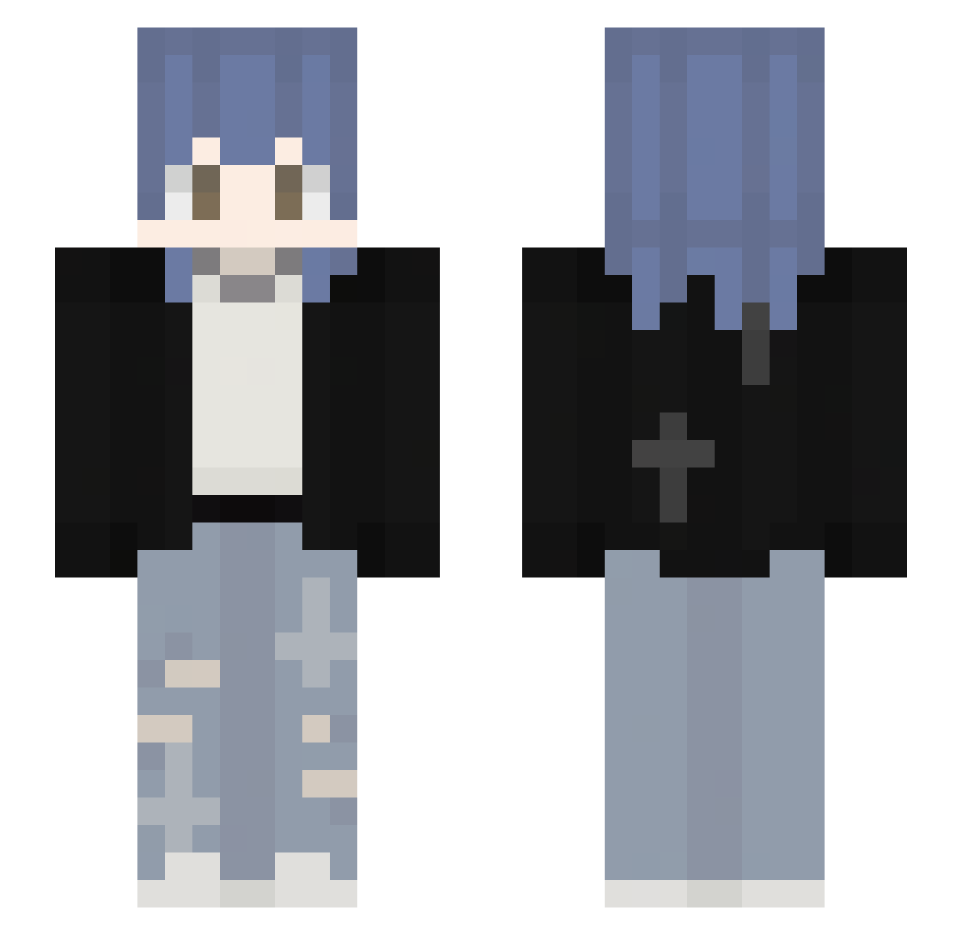 xFasten Minecraft skin, front and back view