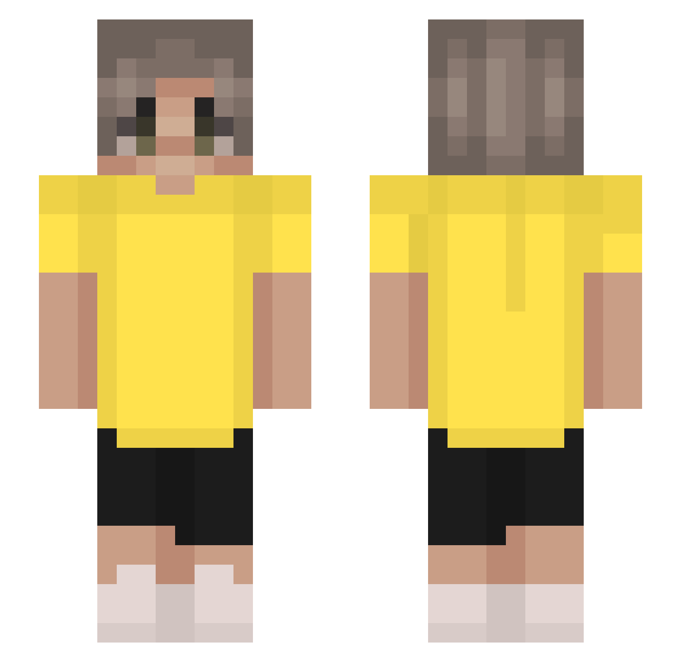 XerxesJones Minecraft skin, front and back view