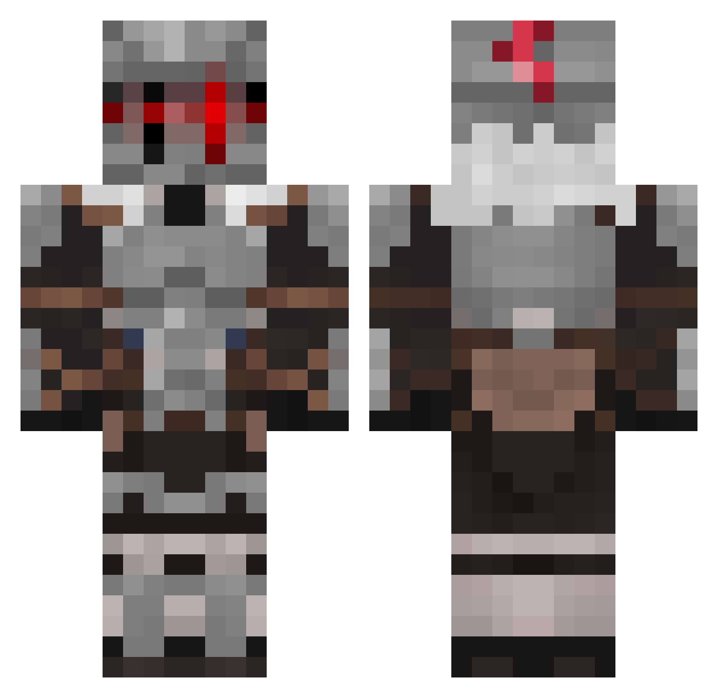Godincarnate807 Minecraft skin, front and back view