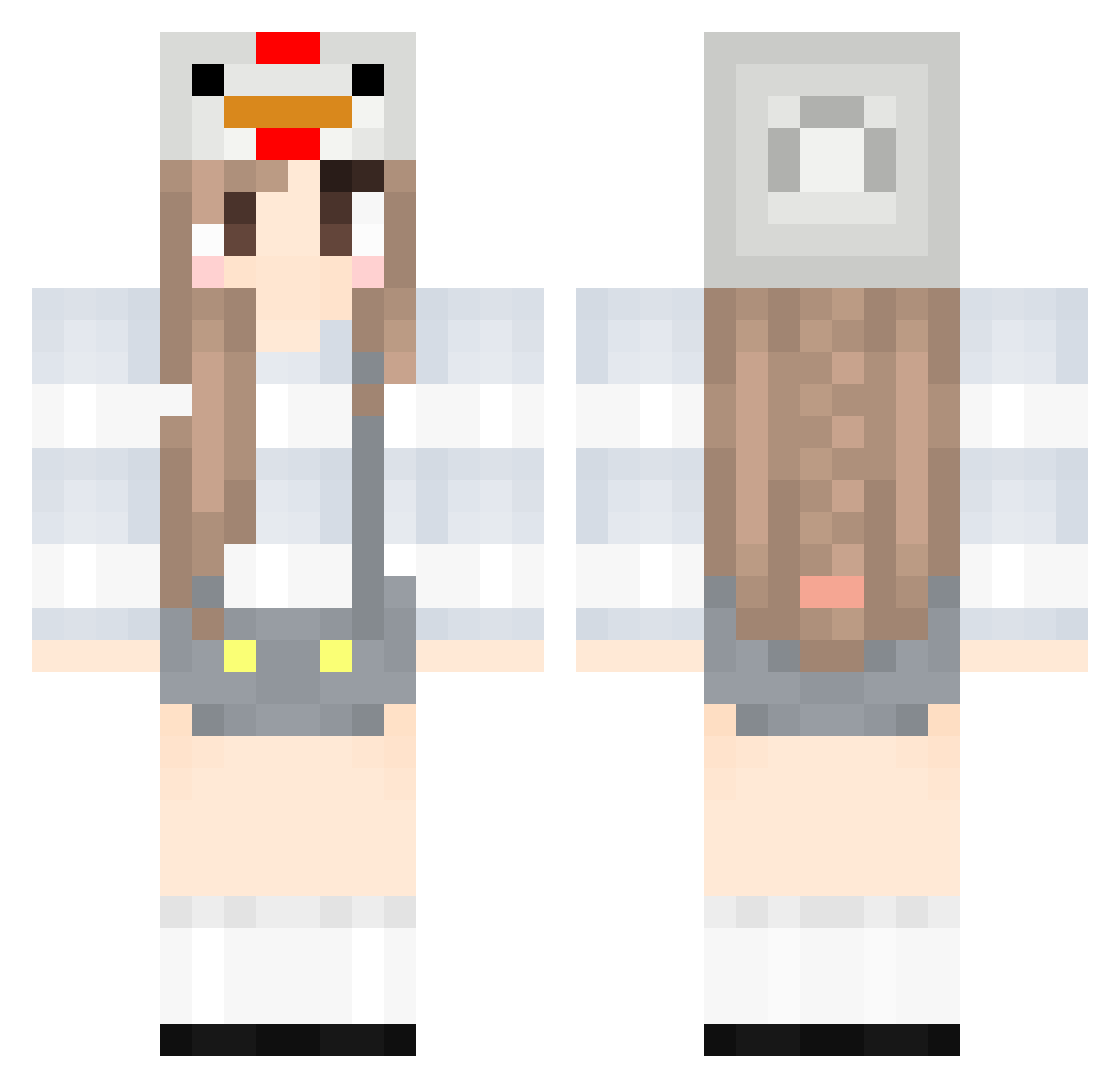 1h0 Minecraft skin, front and back view