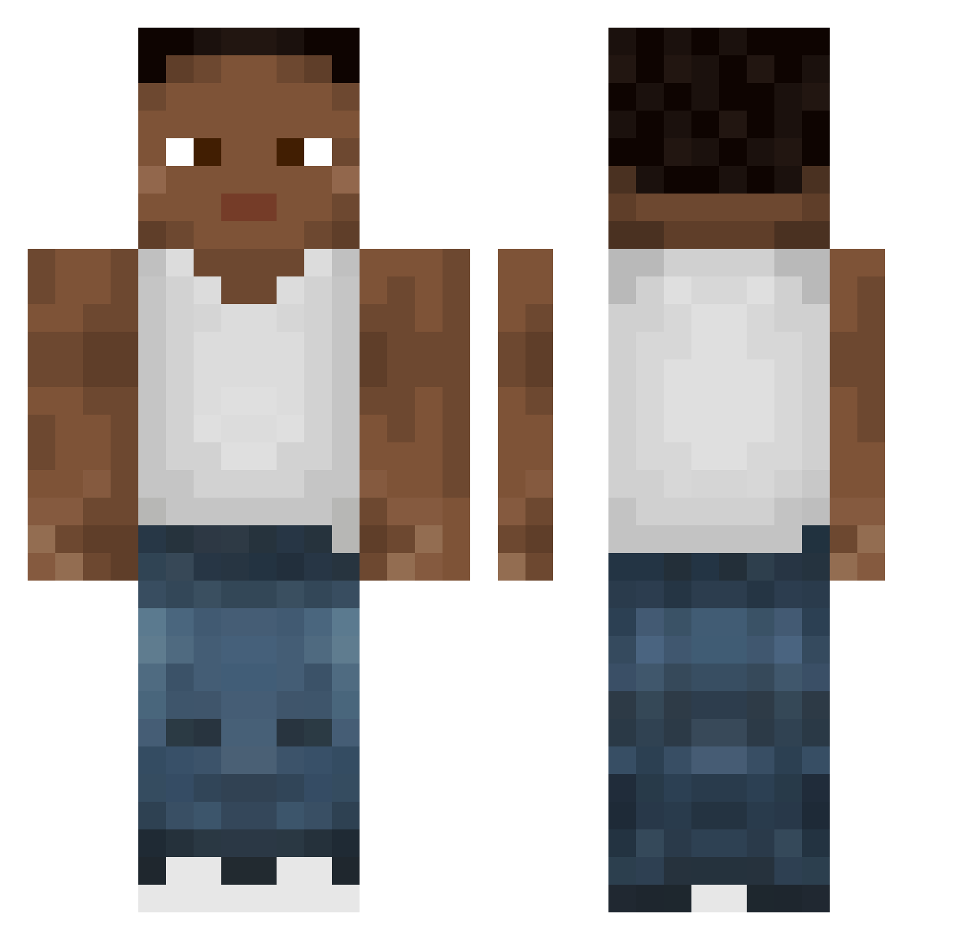 Vioudeyaa Minecraft skin, front and back view