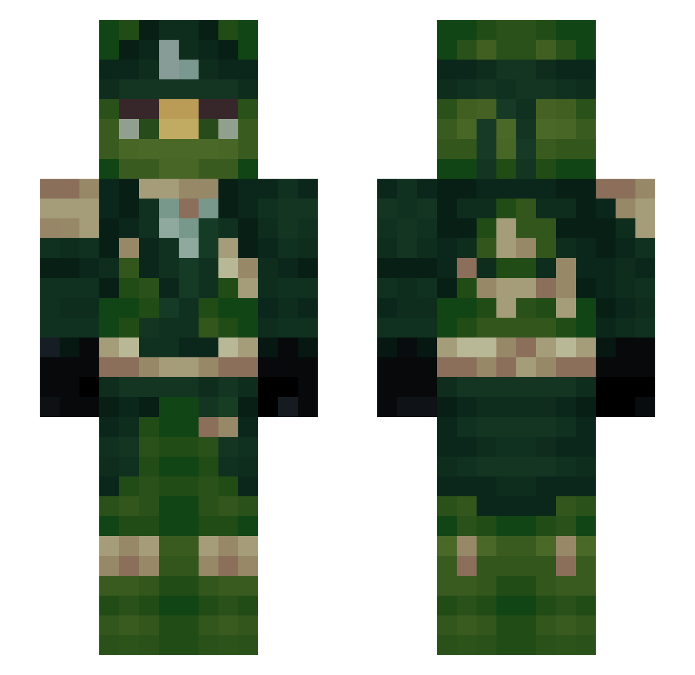 Brae6969 Minecraft skin, front and back view