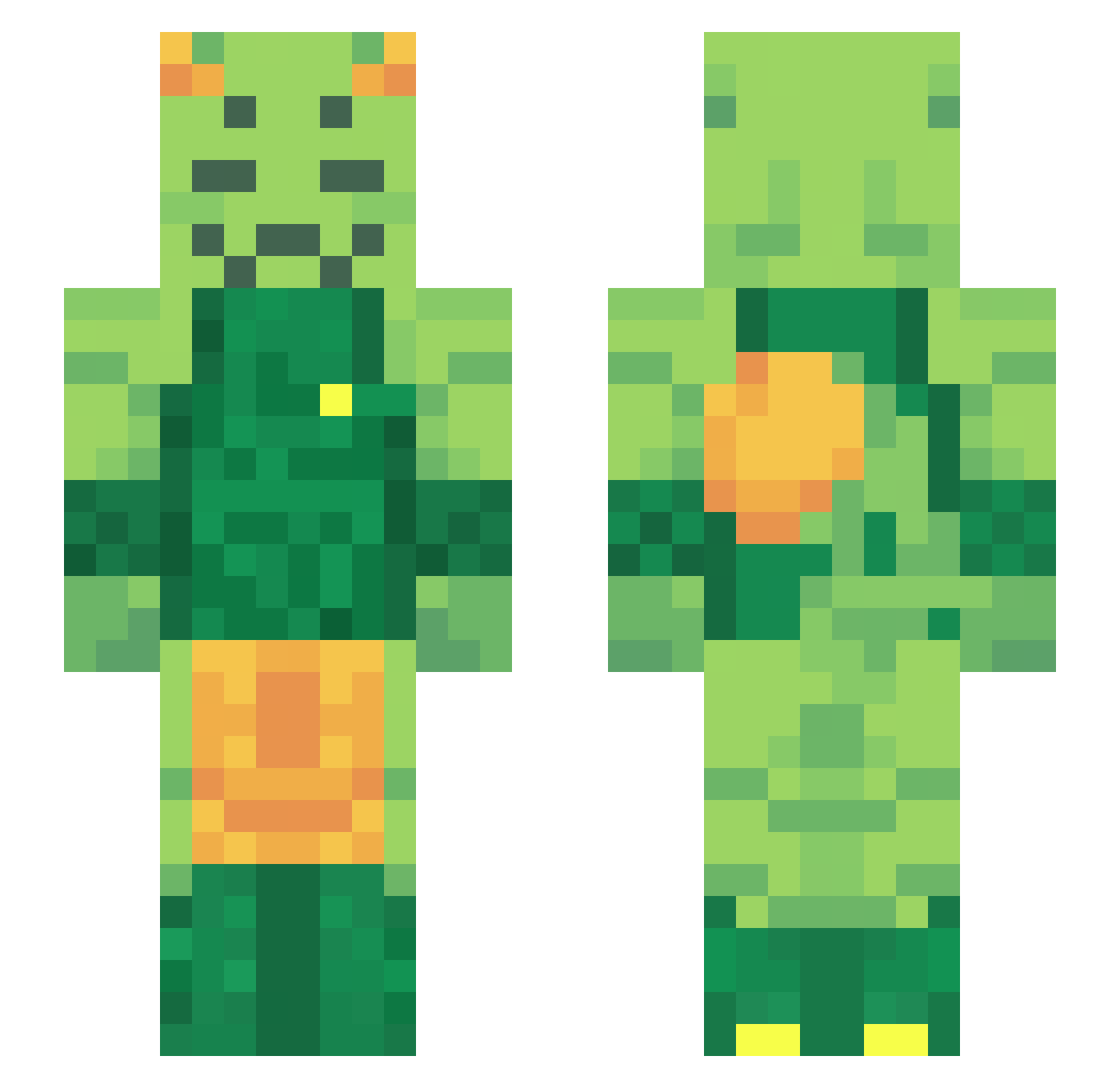 Zombiegamer12 Minecraft skin, front and back view
