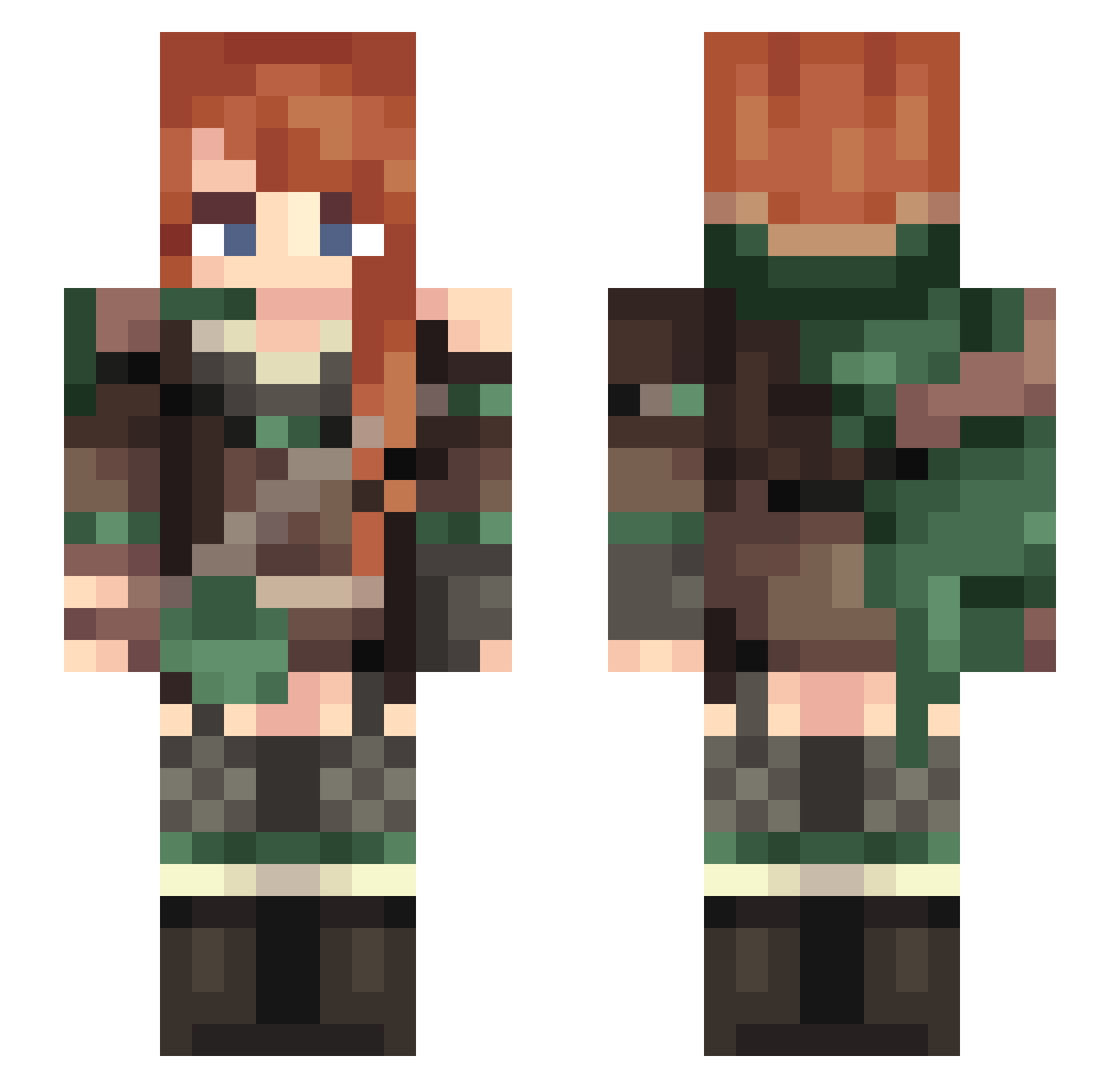 MonkeyCraft_67 Minecraft skin, front and back view