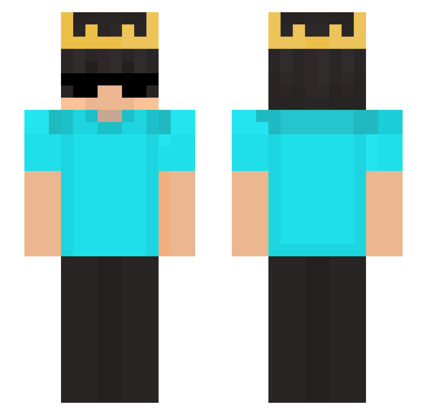 KBW2012 Minecraft skin, front and back view