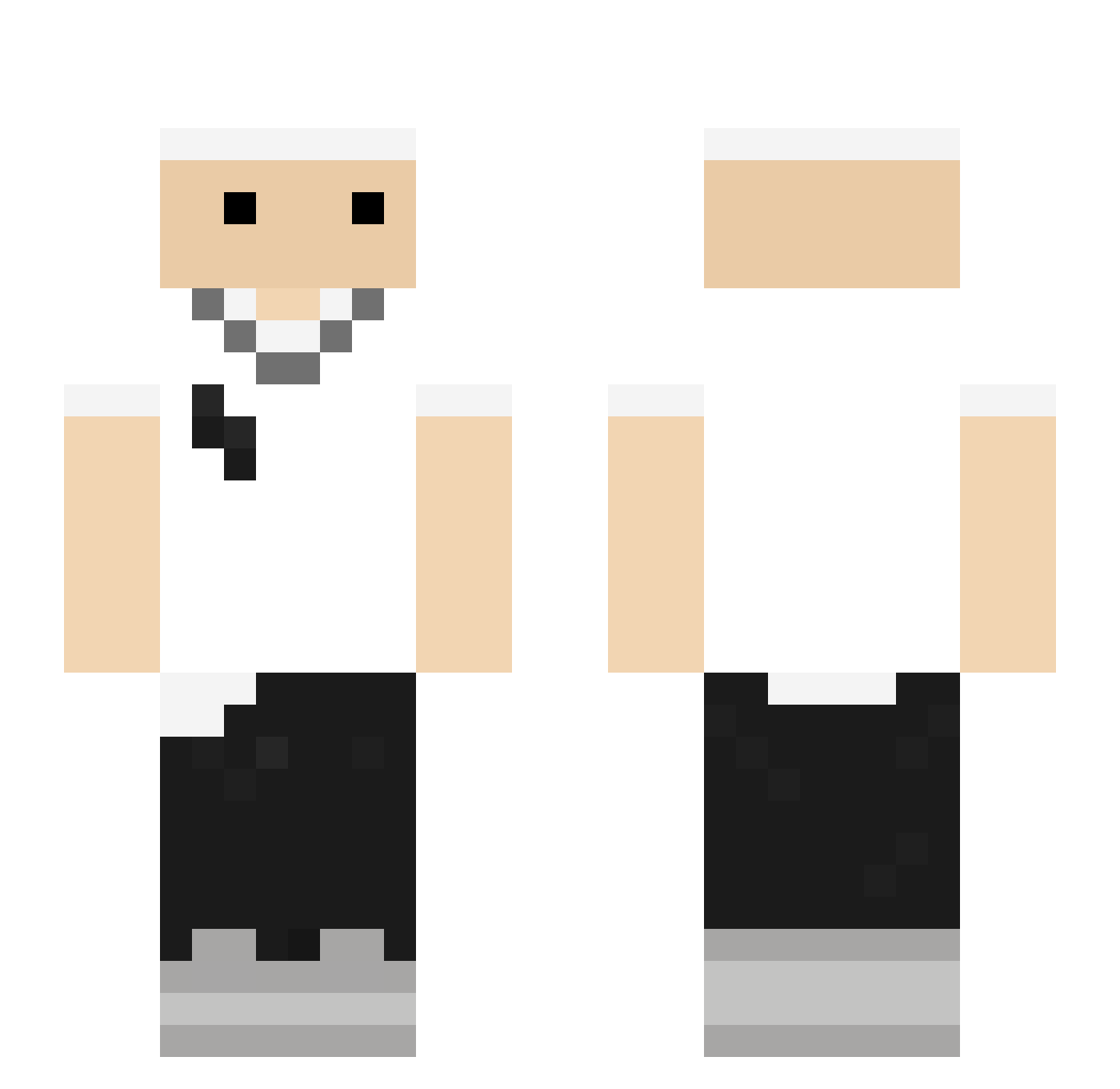 Nxco1 Minecraft skin, front and back view