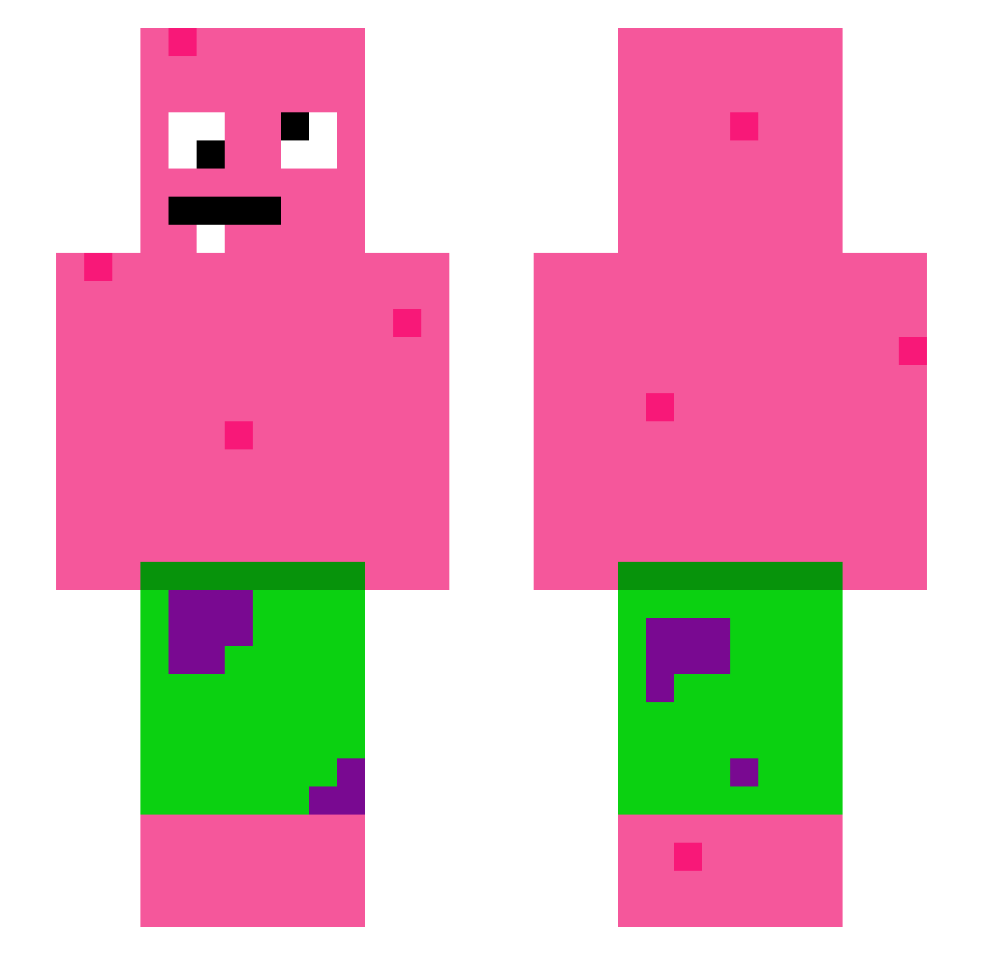v2_Tym_x8 Minecraft skin, front and back view
