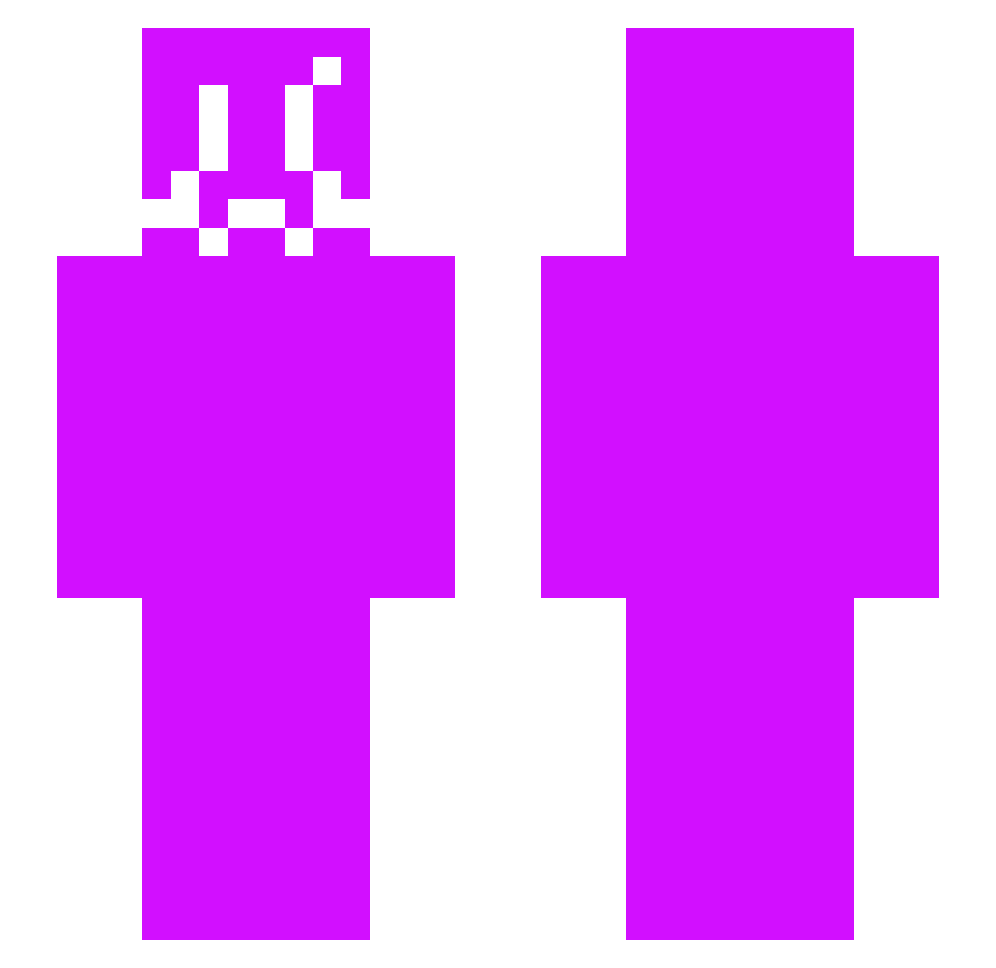 Deadlock609 Minecraft skin, front and back view