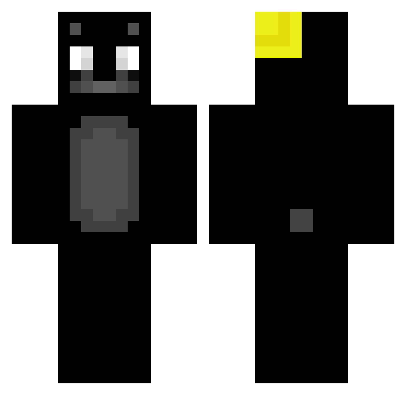 xWoondY Minecraft skin, front and back view