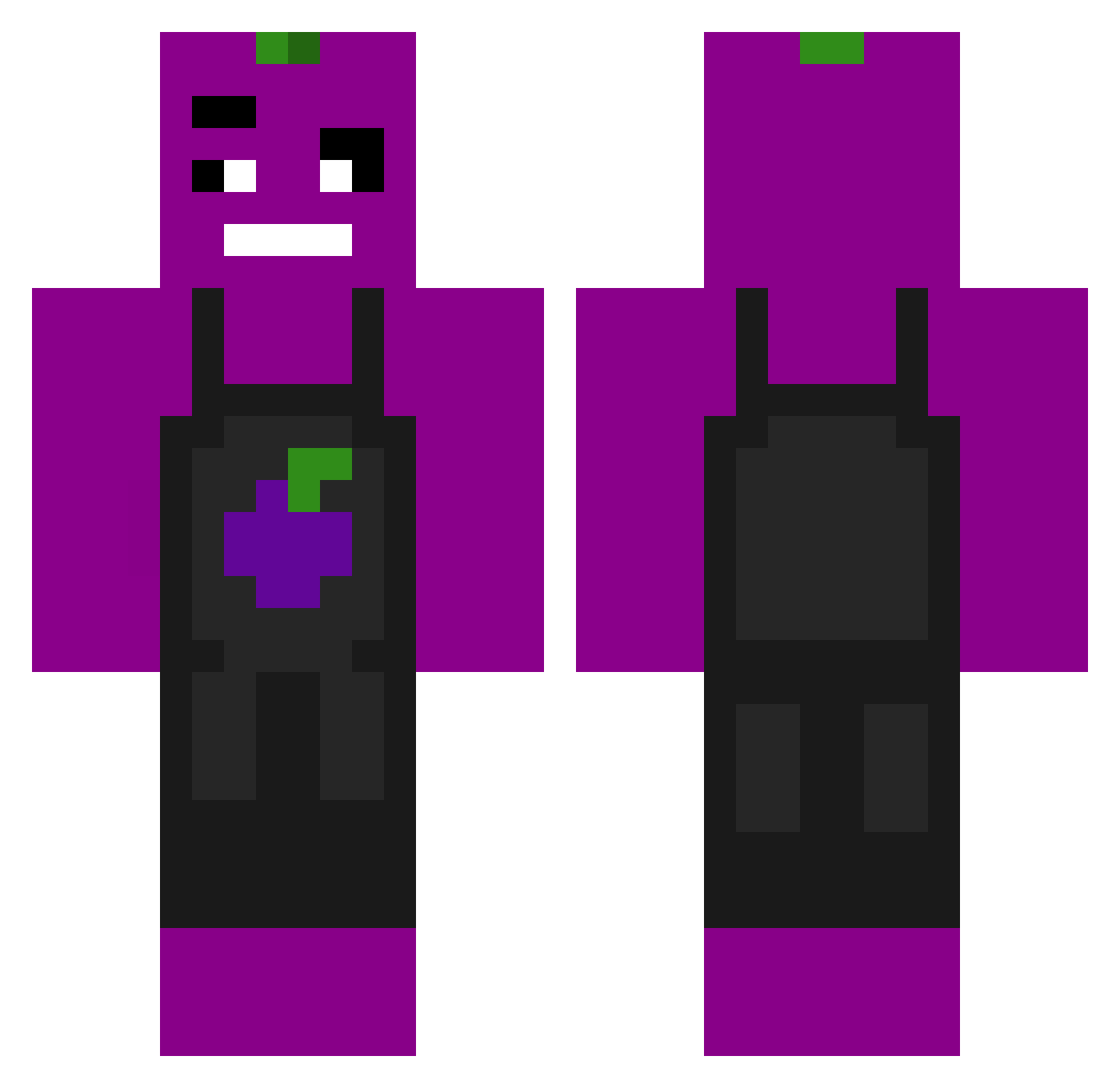 TomWlfW Minecraft skin, front and back view