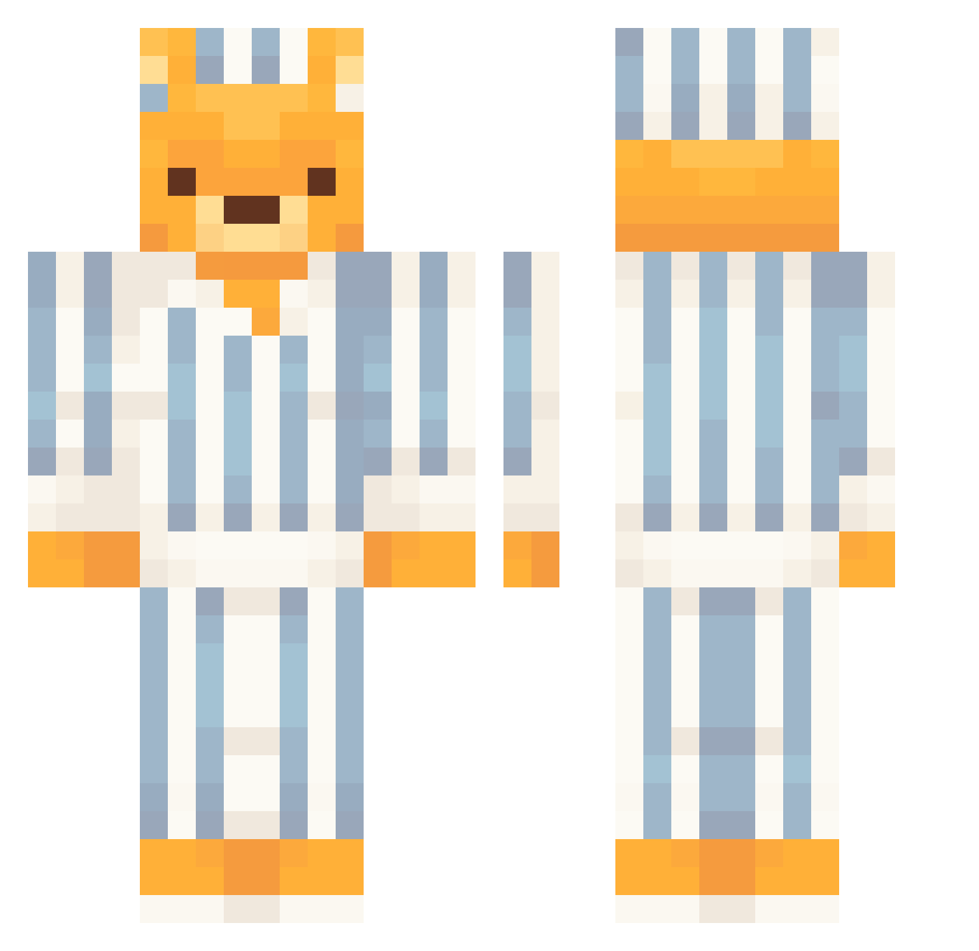 zeustrabzon Minecraft skin, front and back view